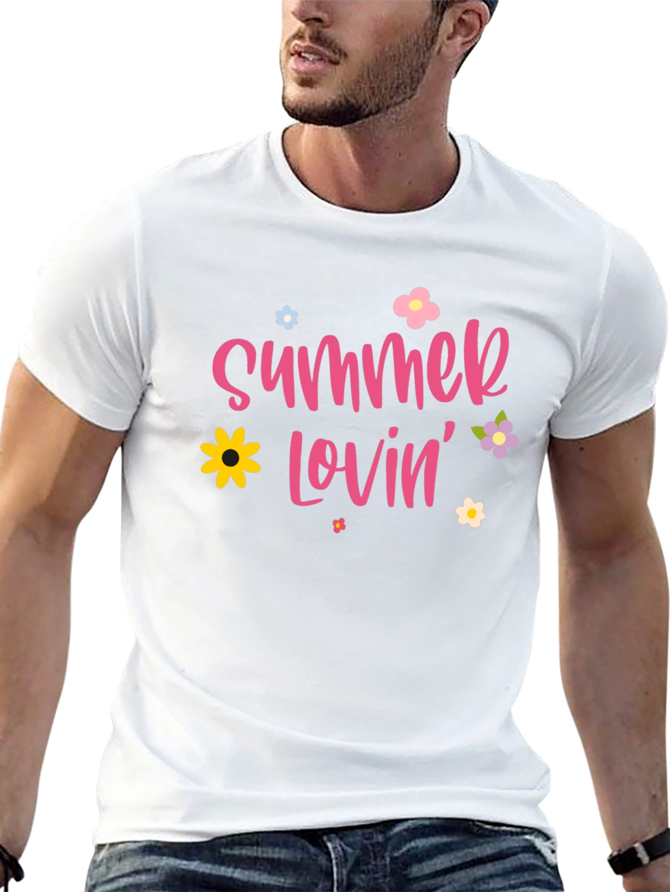 Summer Lovin Graphic Print Black T-Shirt