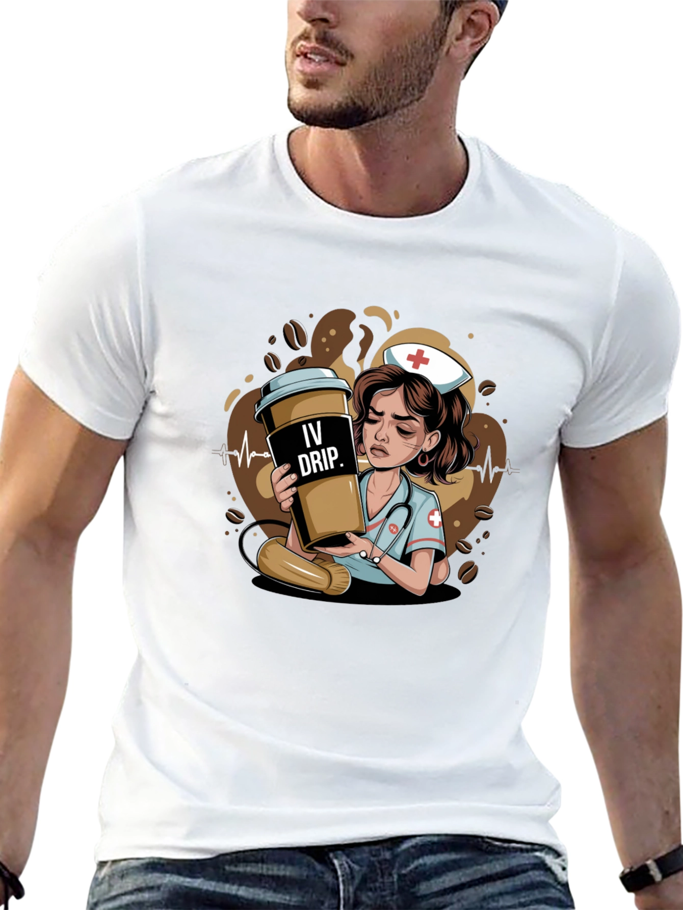 IV Drip Nurse Graphic Tee - Coffee Lover