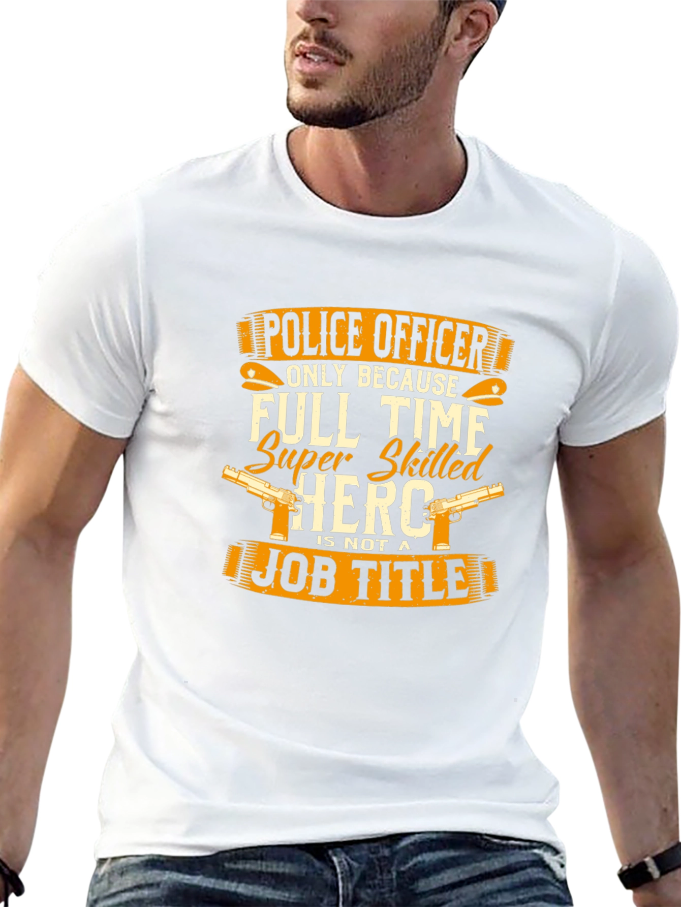Police Officer Hero Graphic T-Shirt