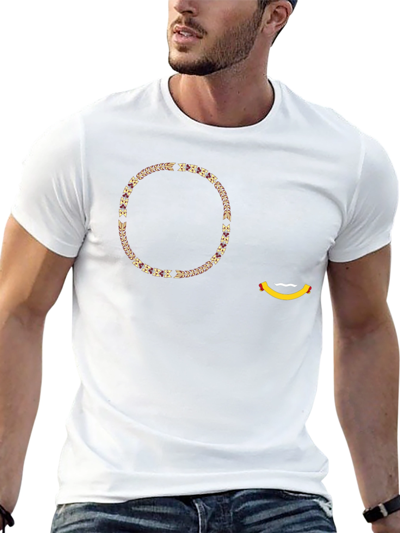 Stylish Graphic Print Black T-Shirt