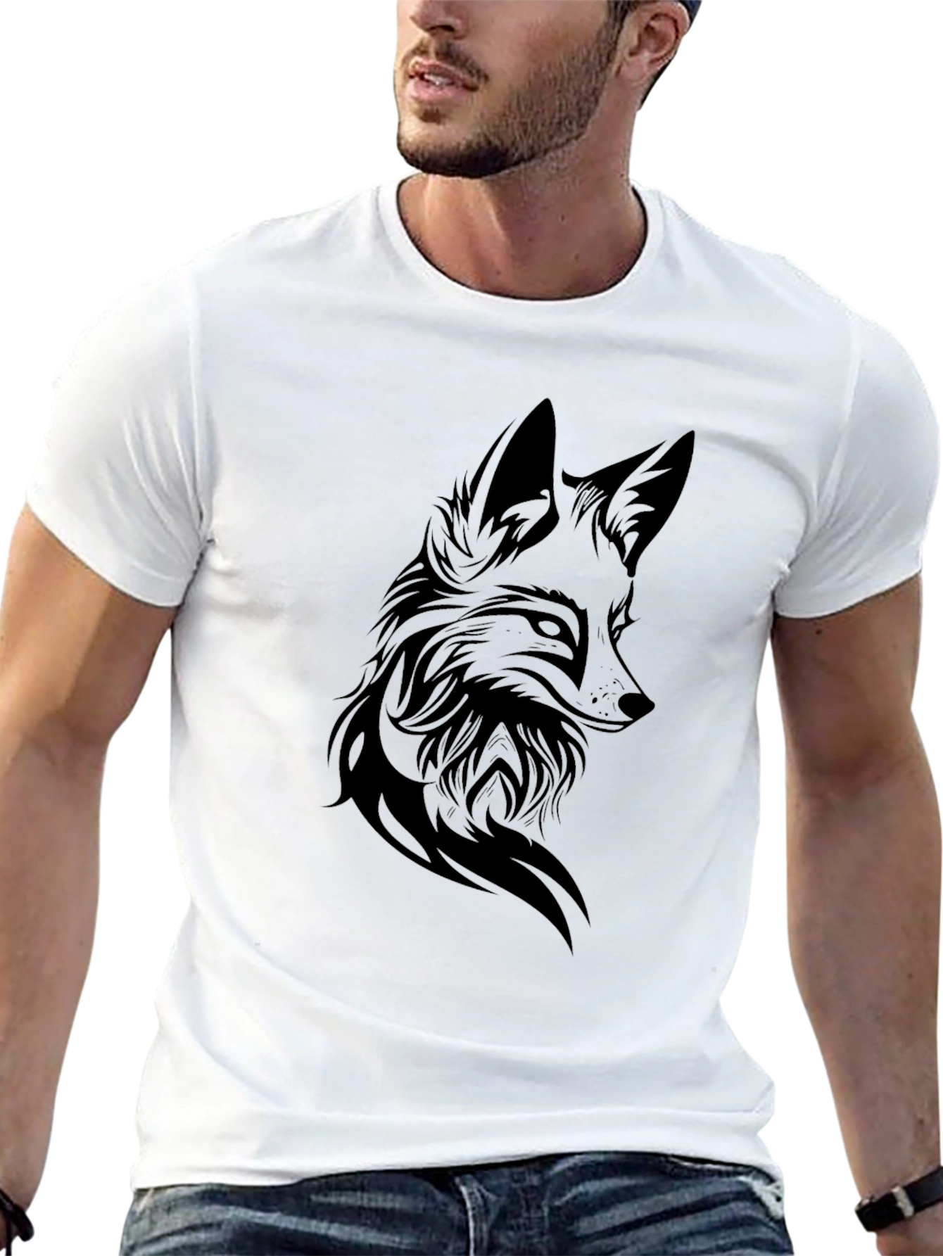Black Fox Graphic Tee - Mens Short Sleeve