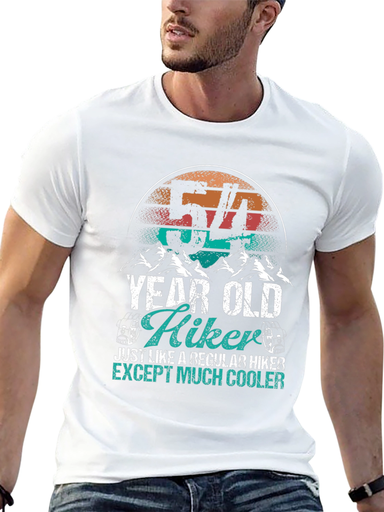 54 Year Old Hiker T-Shirt - Cool Hiking Apparel