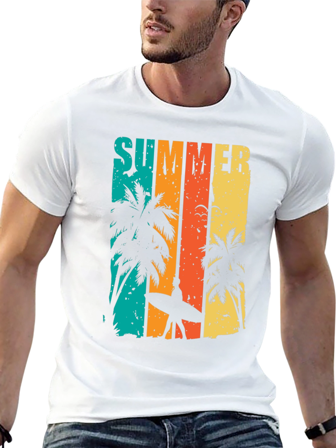 Retro Summer Beach Graphic T-Shirt