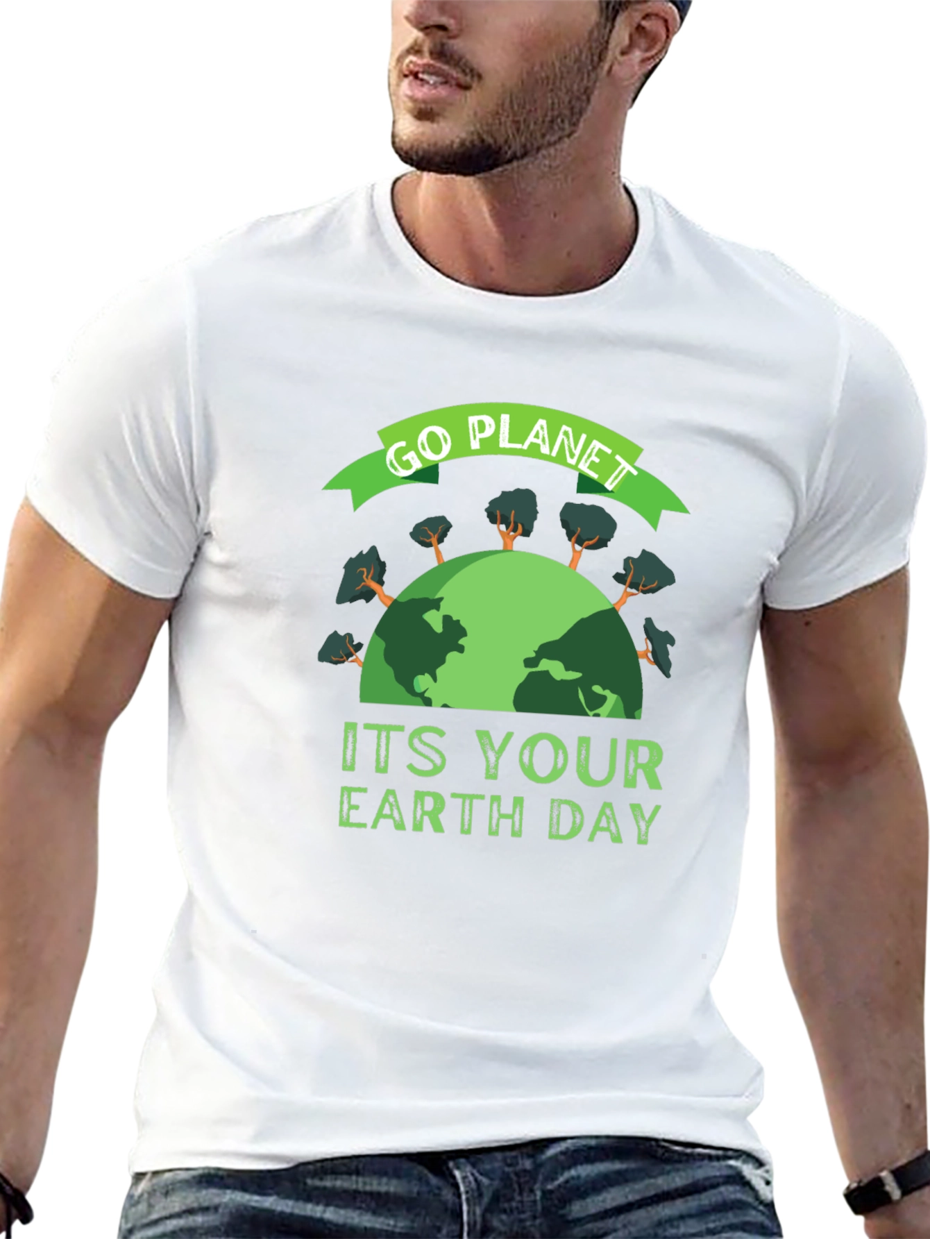 Go Planet Earth Day Graphic T-Shirt