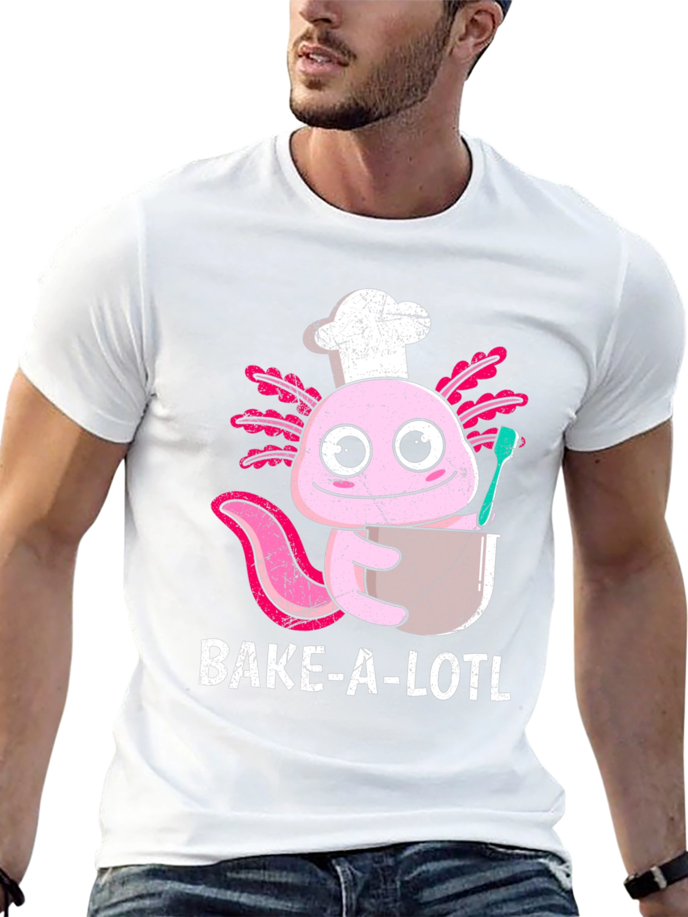 Bake-A-Lotl Funny Axolotl Chef T-Shirt
