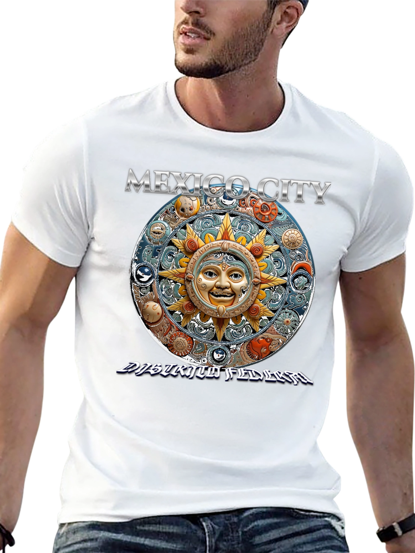 Mexico City Sun Stone Graphic Tee