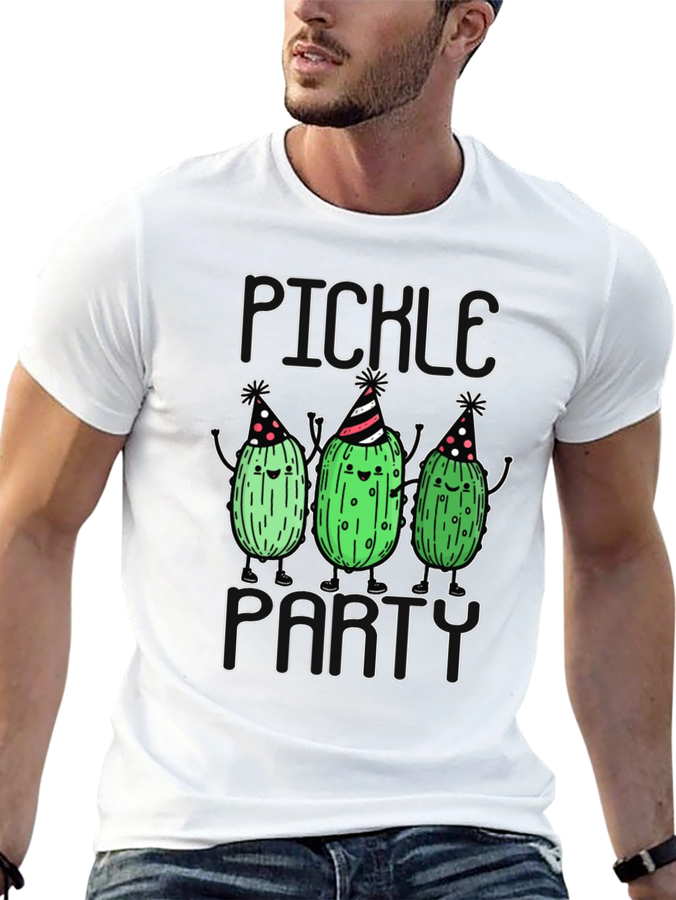 Pickle Party T-Shirt - Funny Cartoon Design
