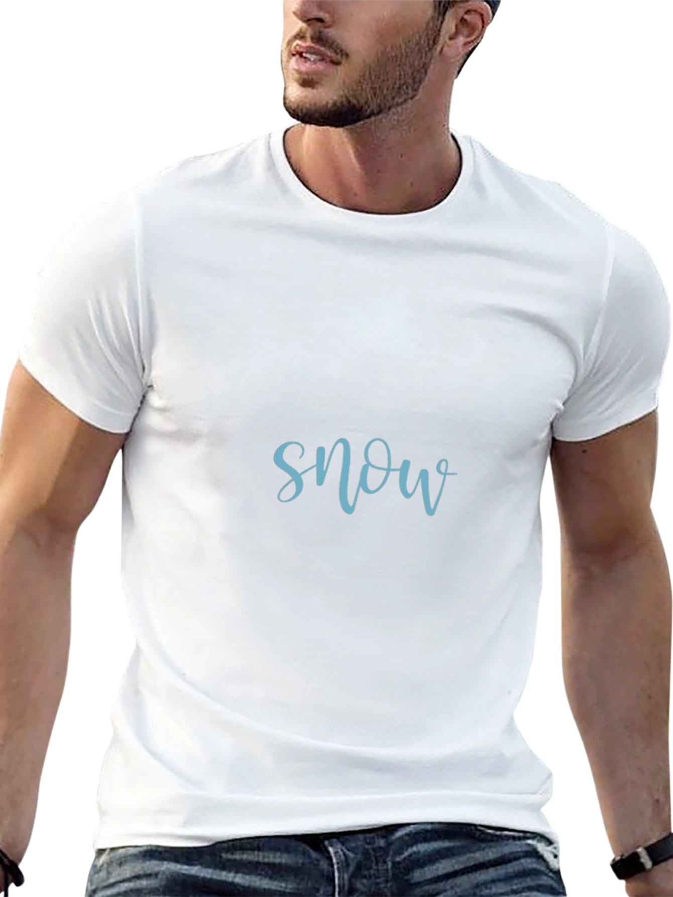 Snow Graphic T-Shirt - Soft Cotton Blend