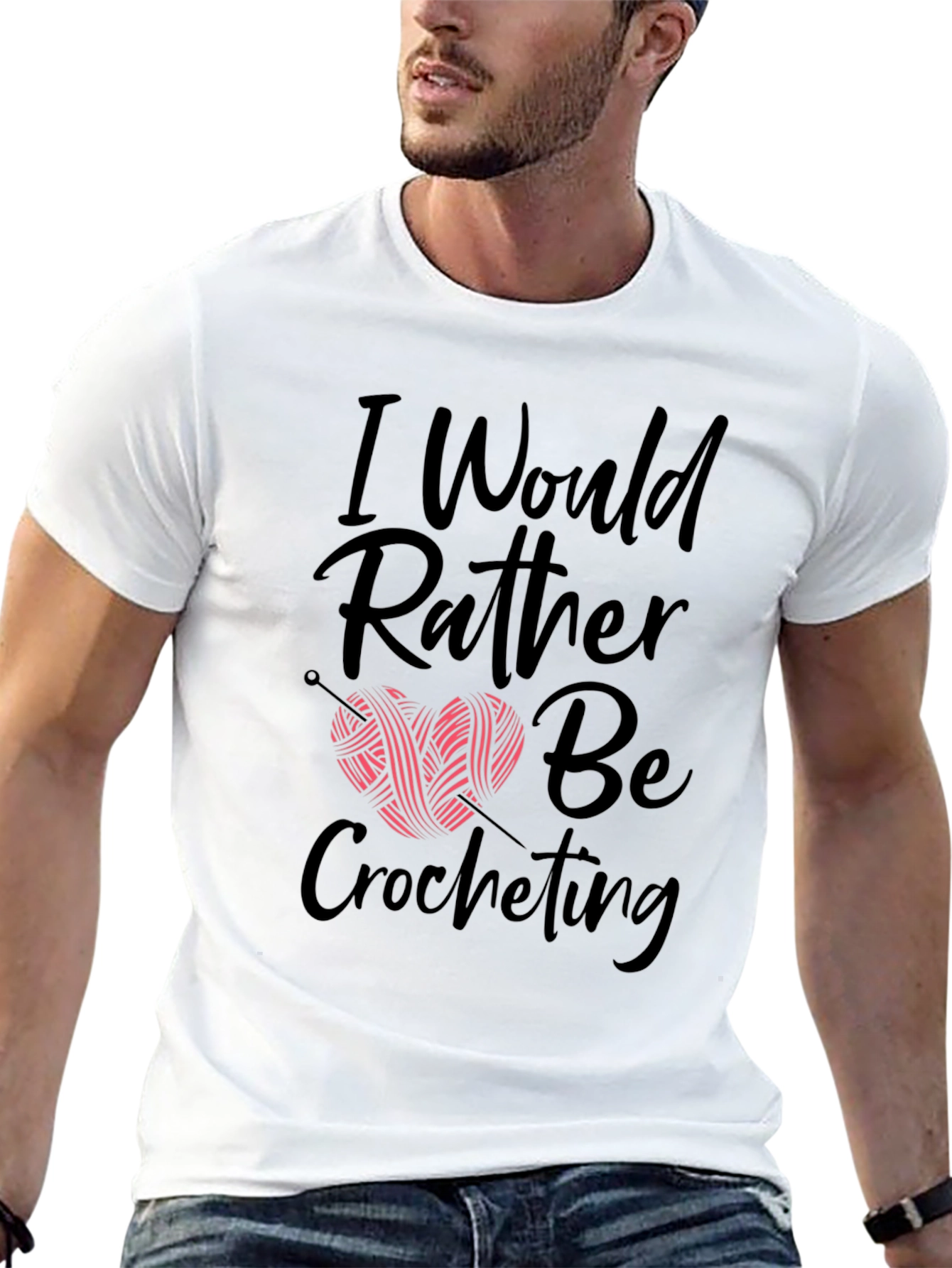 Crochet Lovers T-Shirt - I Would Rather Be Crocheting