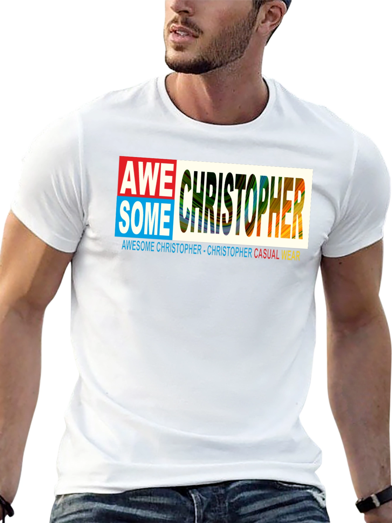 Awesome Christopher Graphic Black Tee