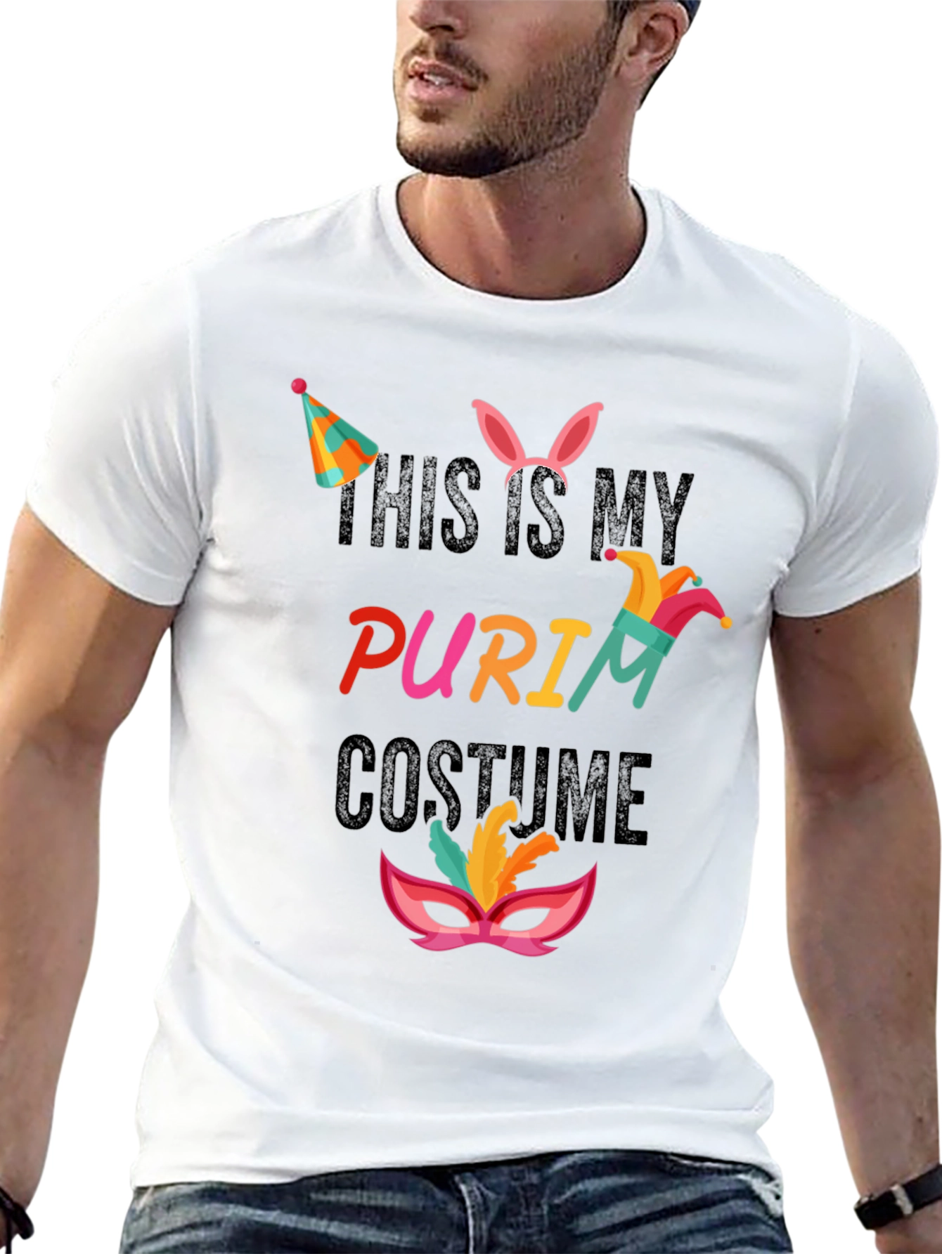 Purim Costume T-Shirt: This is My Purim Costume Tee