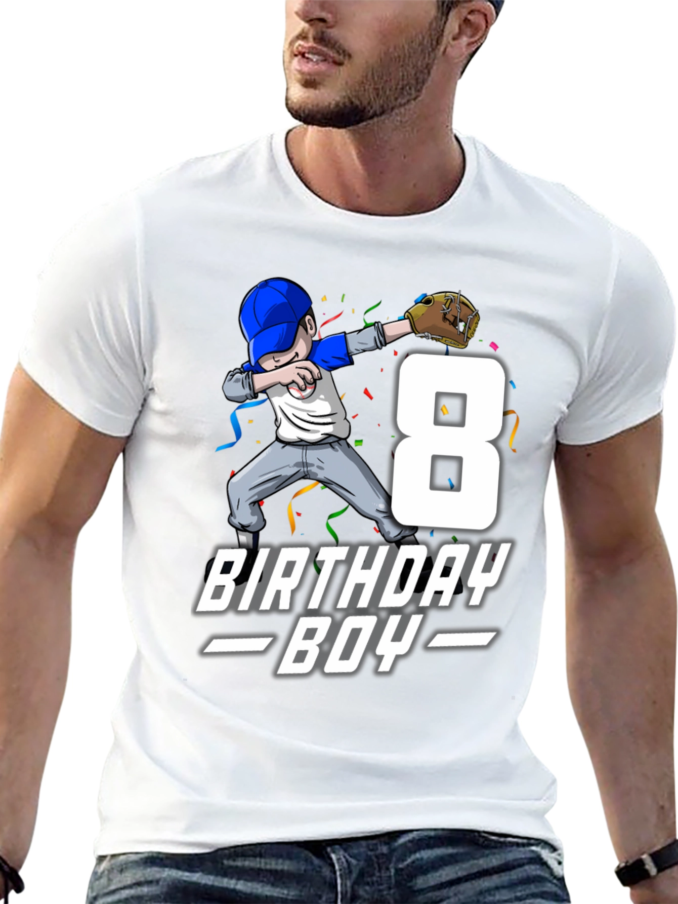 Birthday Boy Baseball 8th Birthday T-Shirt