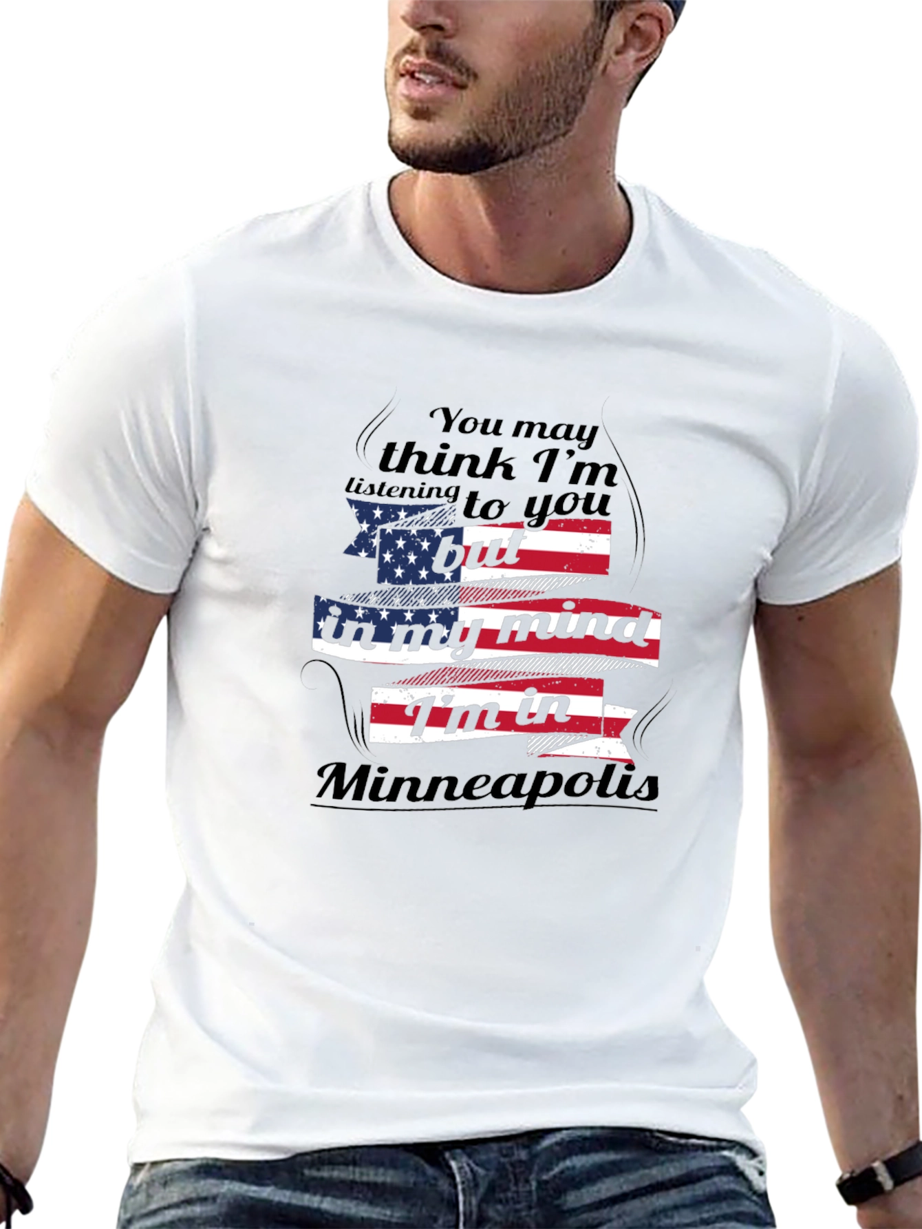 Minneapolis Mind T-Shirt - Patriotic USA Flag Design