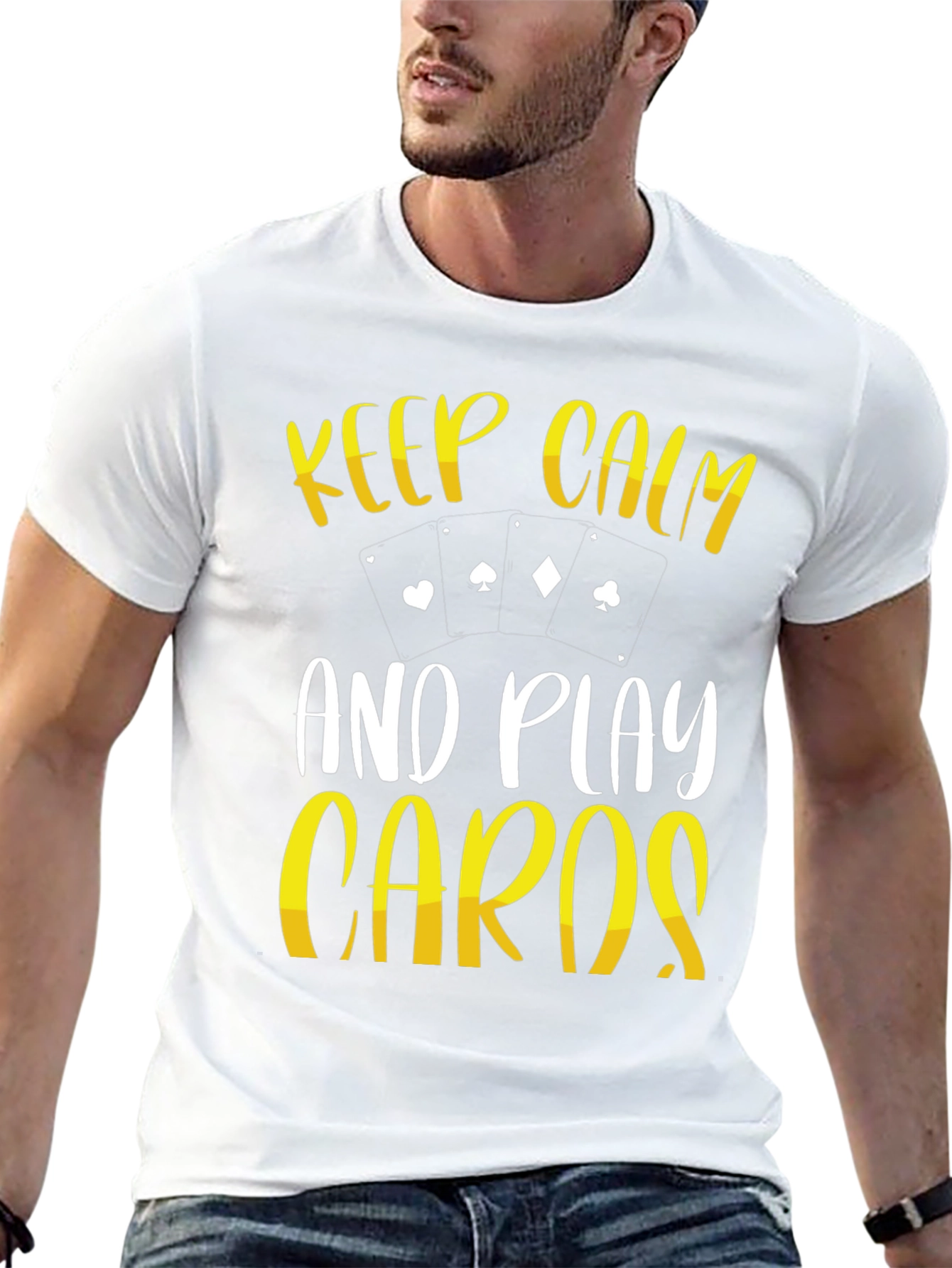Keep Calm Play Cards Graphic T-Shirt