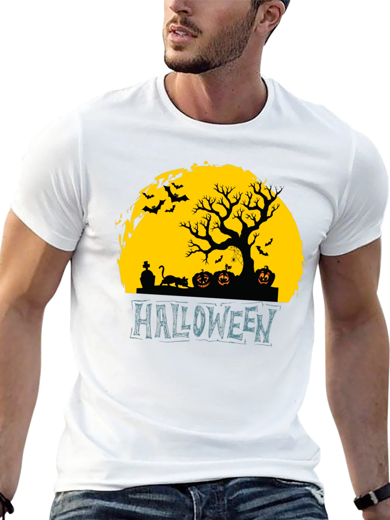 Halloween Silhouette Graphic T-Shirt