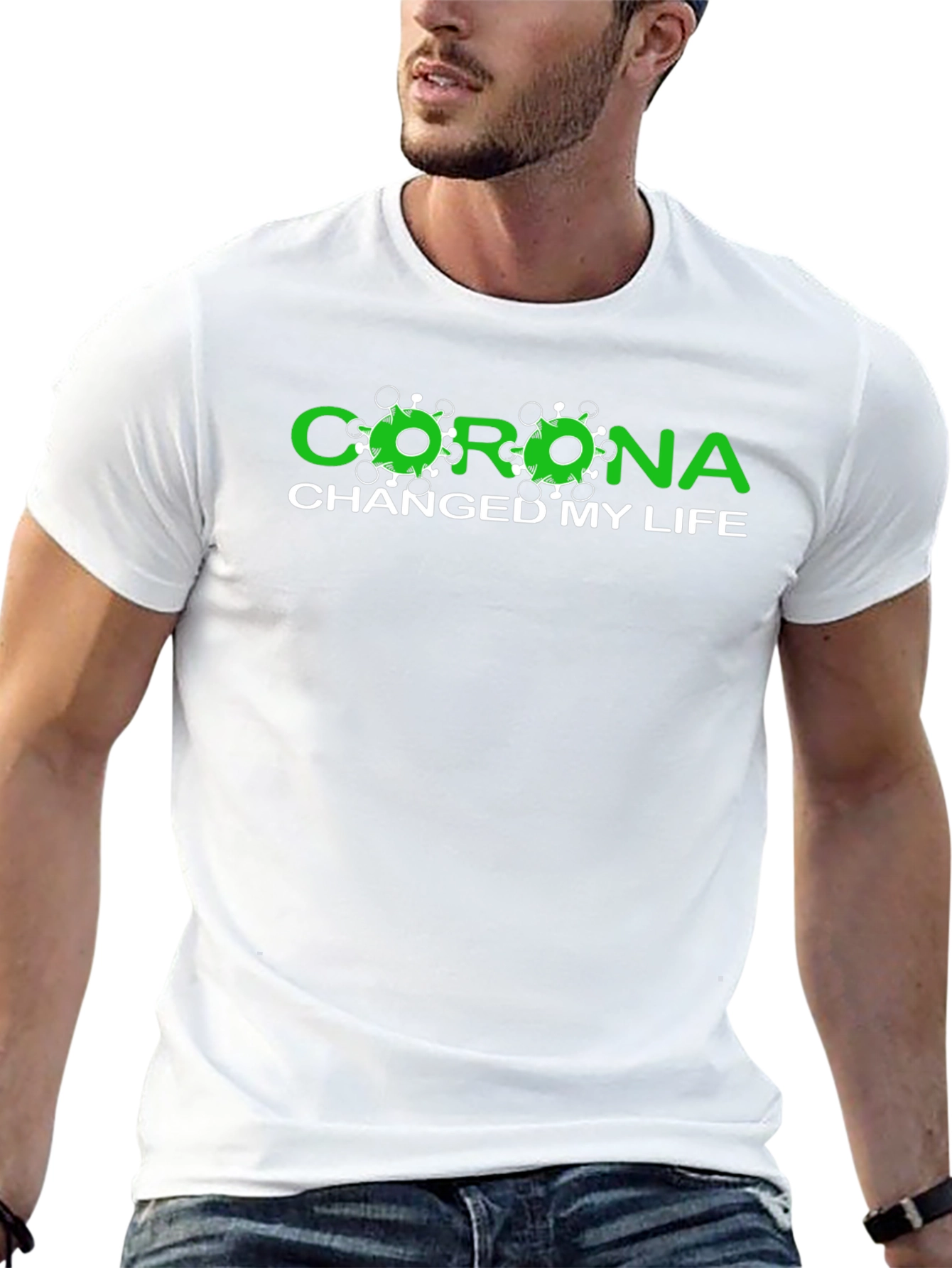 Corona Changed My Life Black T-Shirt