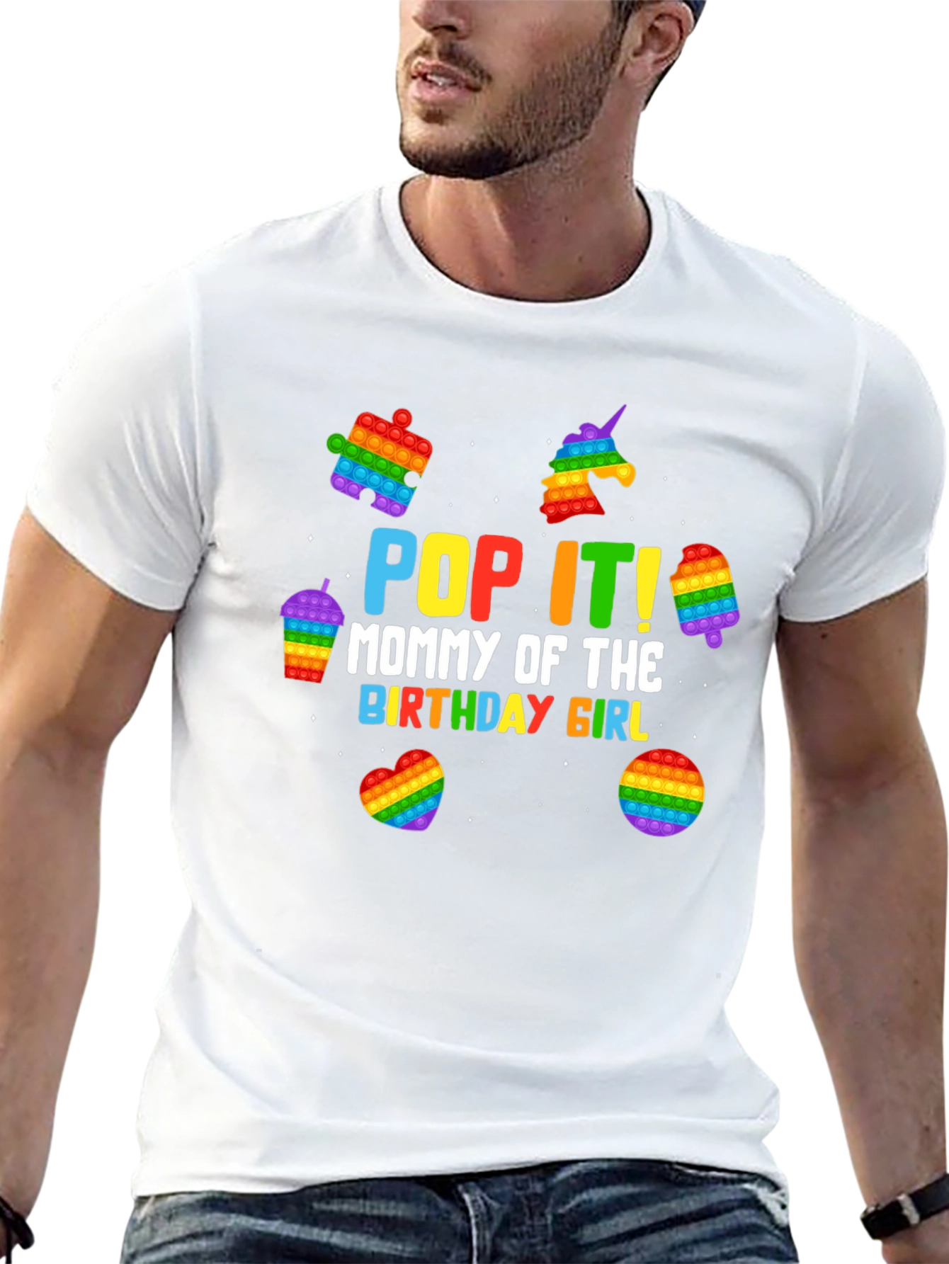Pop It Birthday Girl Mommy T-Shirt