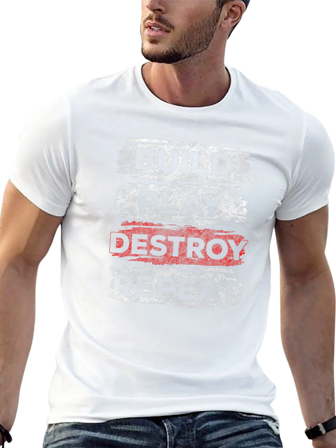 Build Play Destroy Repeat Graphic Tee