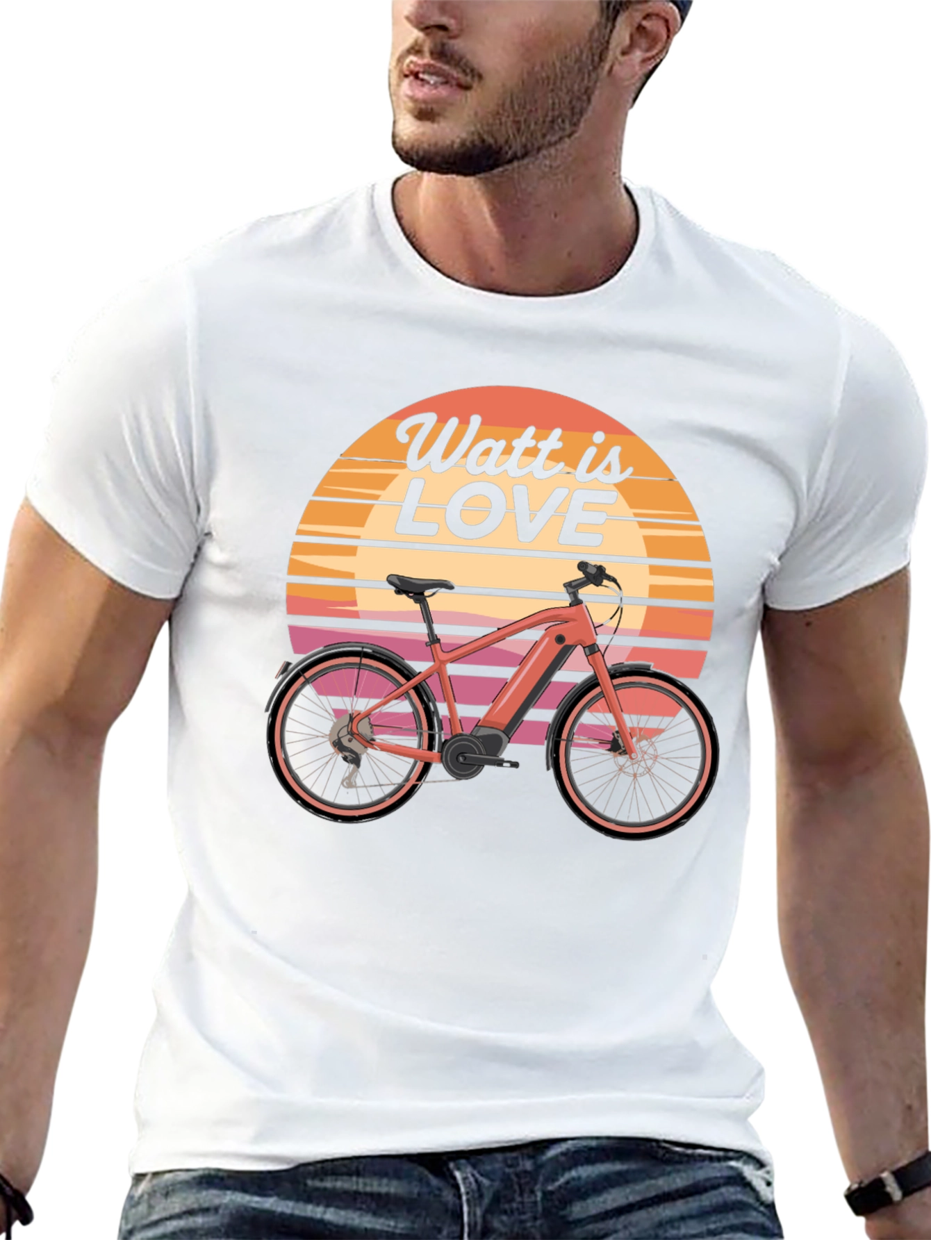 Watt is Love E-Bike T-Shirt - Retro Style