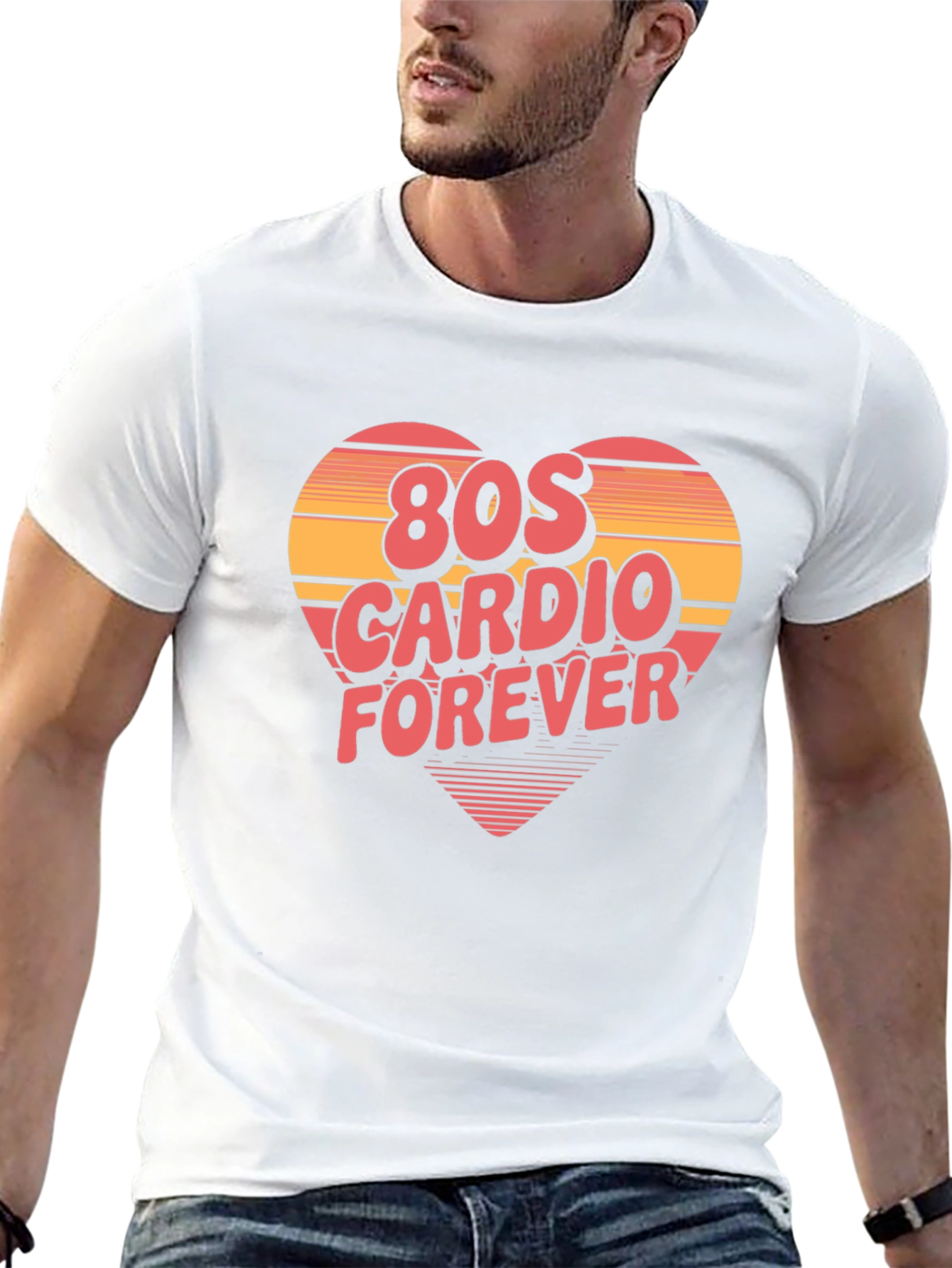 80s Cardio Forever Black T-Shirt