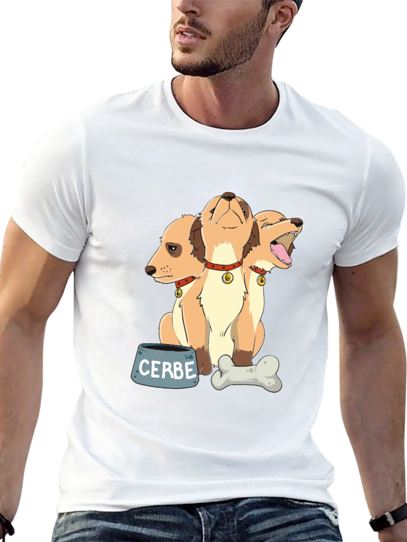 Cerberus Dog T-Shirt - Mythical 3-Headed Puppy Tee