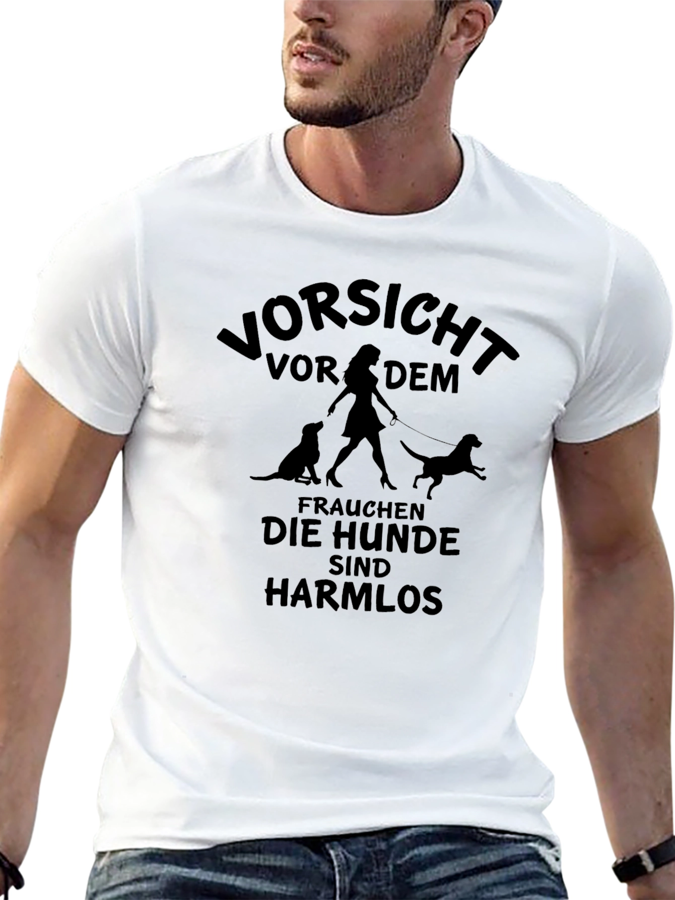 Caution Funny Dog Lover T-Shirt