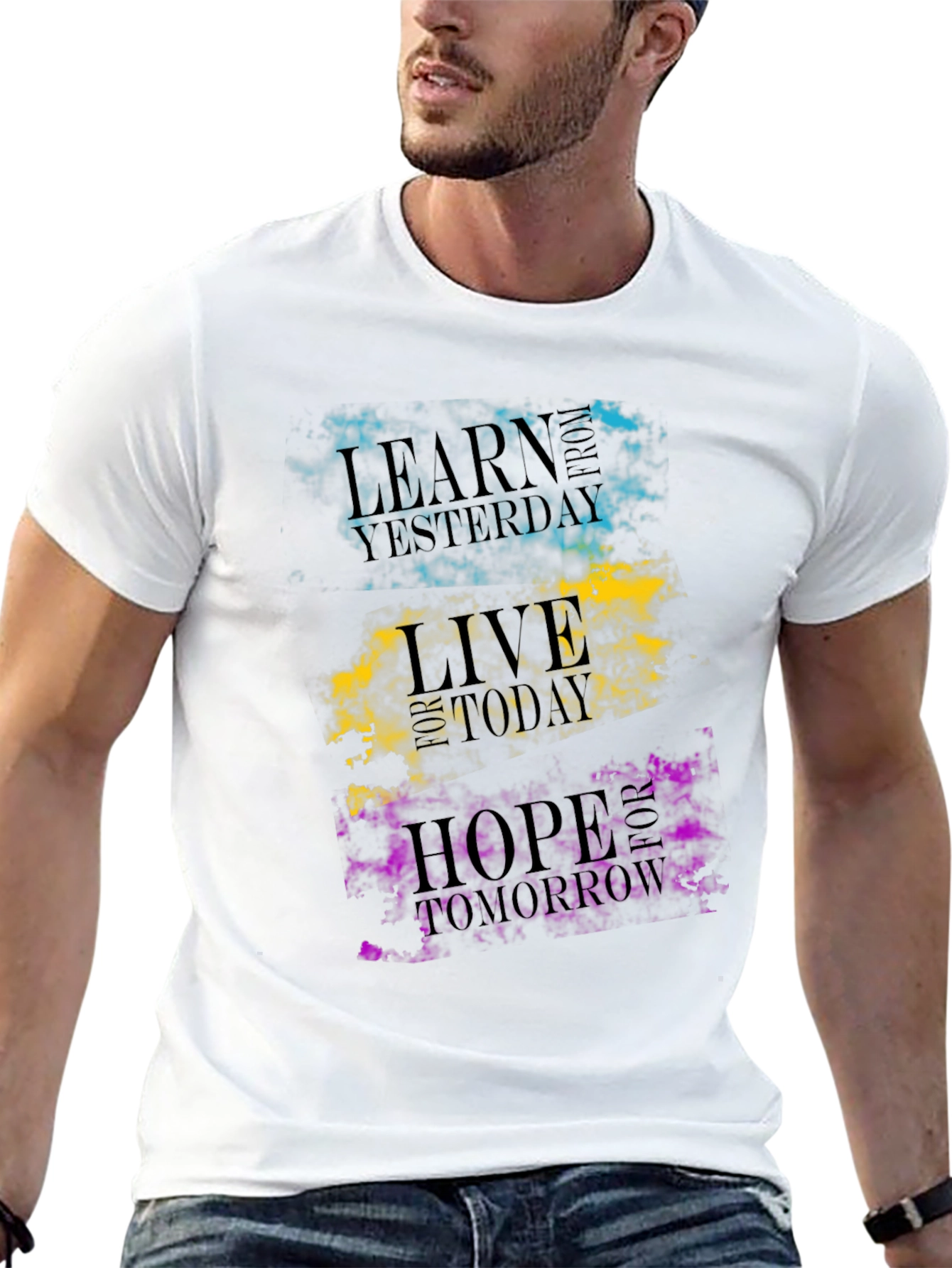 Inspirational Graphic T-Shirt - Learn Live Hope
