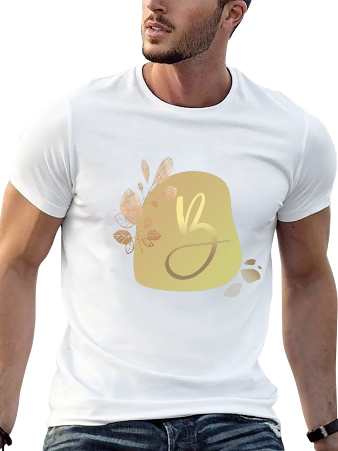 Elegant Initial B Graphic Tee - Modern Stylish Design