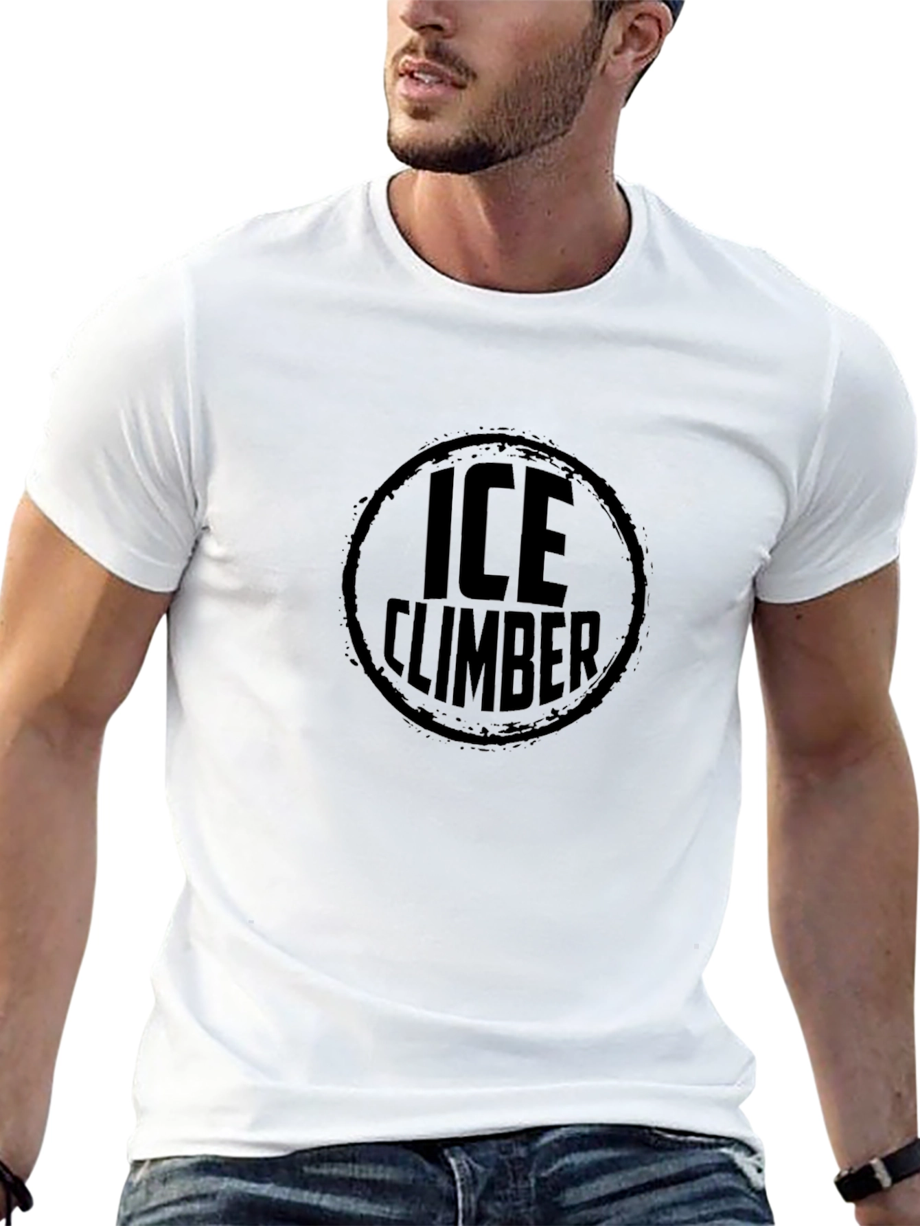Ice Climber Graphic T-Shirt - Black Crew Neck Tee