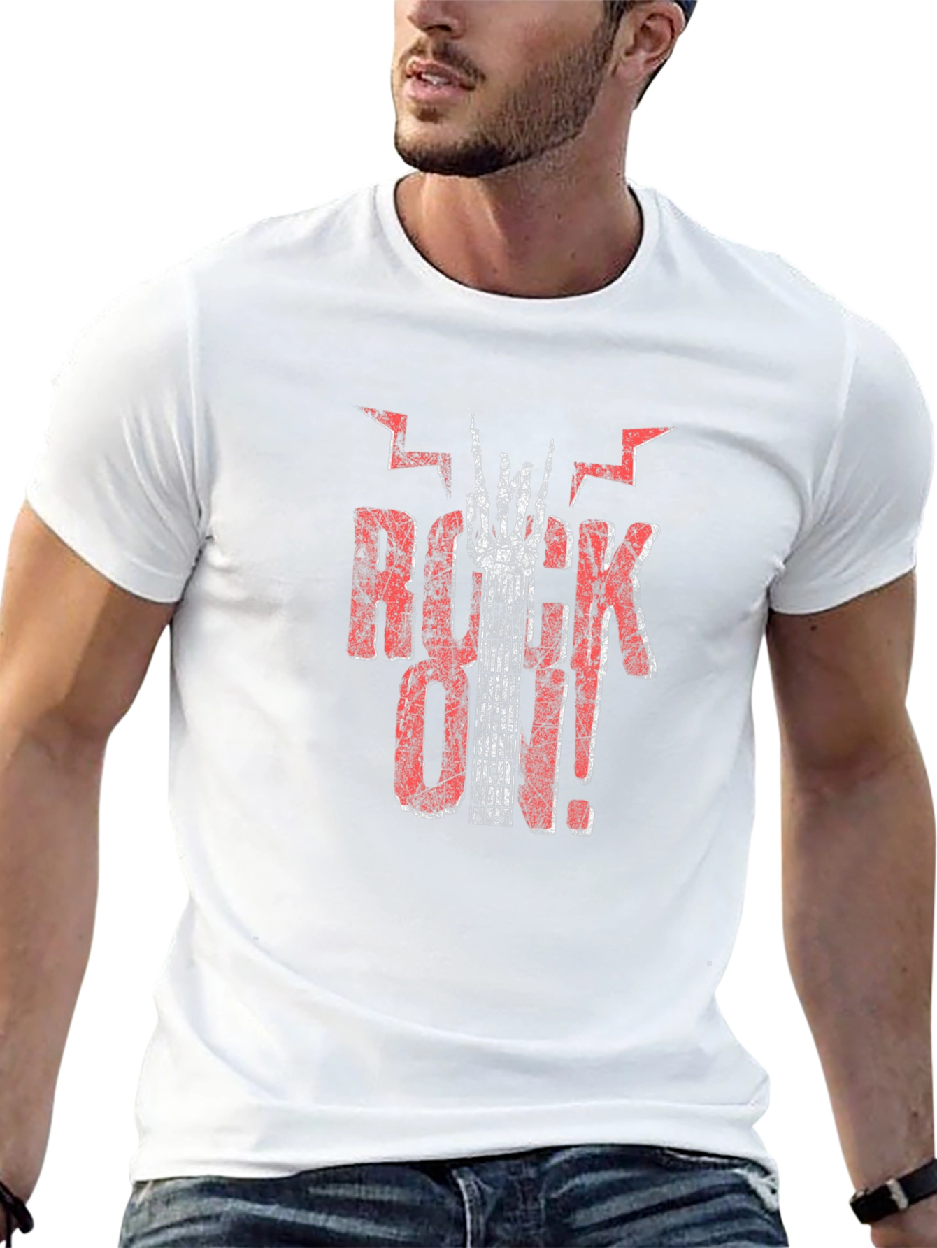 Rock On! Graphic Tee - Black Cotton T-Shirt