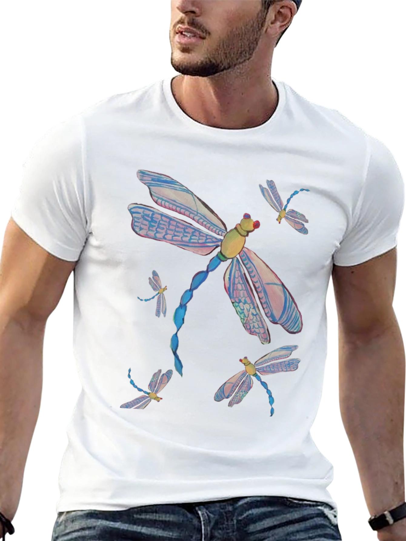 Dragonfly Graphic Tee - Mens Black T-Shirt