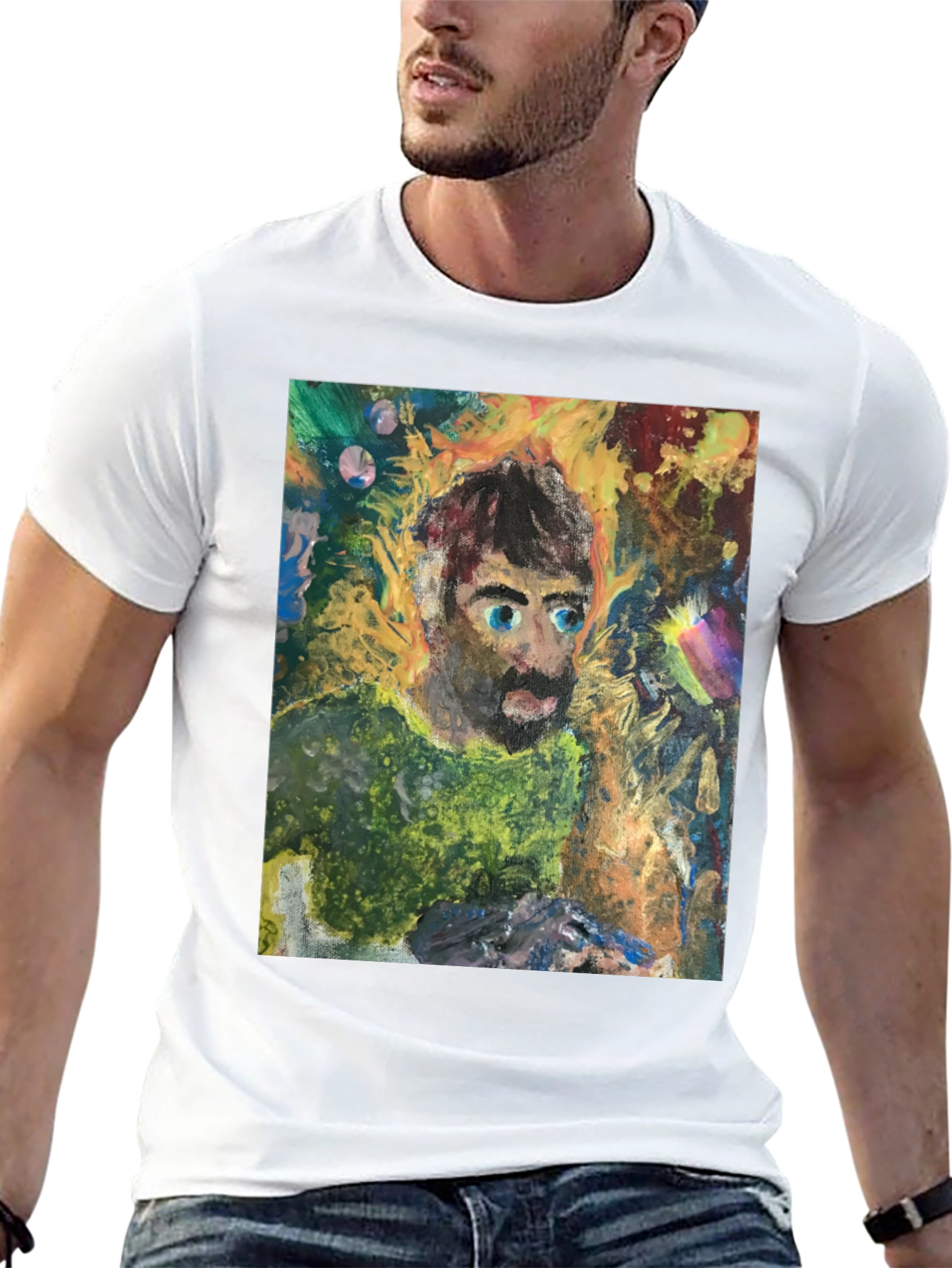 Abstract Portrait Graphic Tee - Unique Art Shirt
