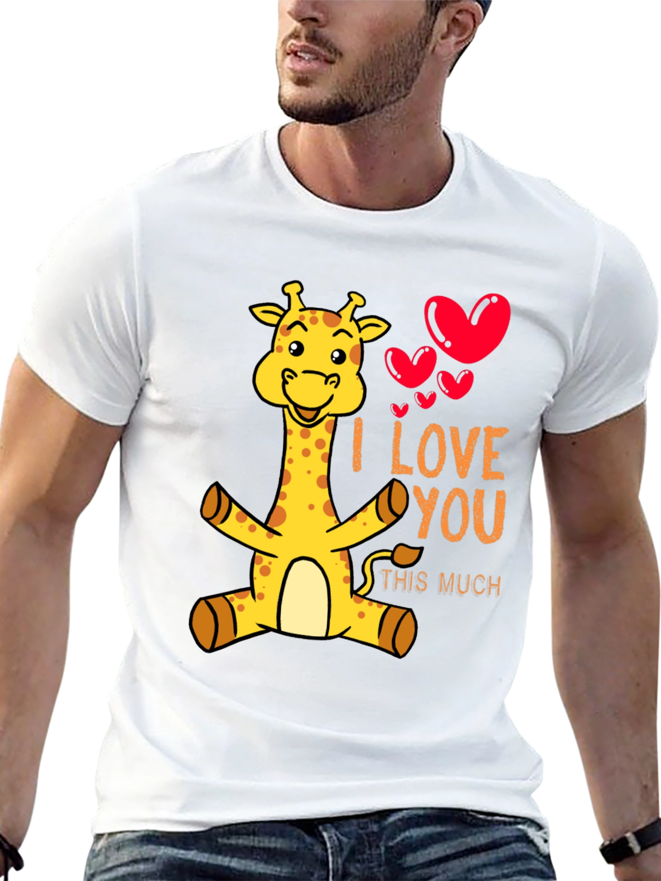 I Love You This Much Giraffe Graphic Tee
