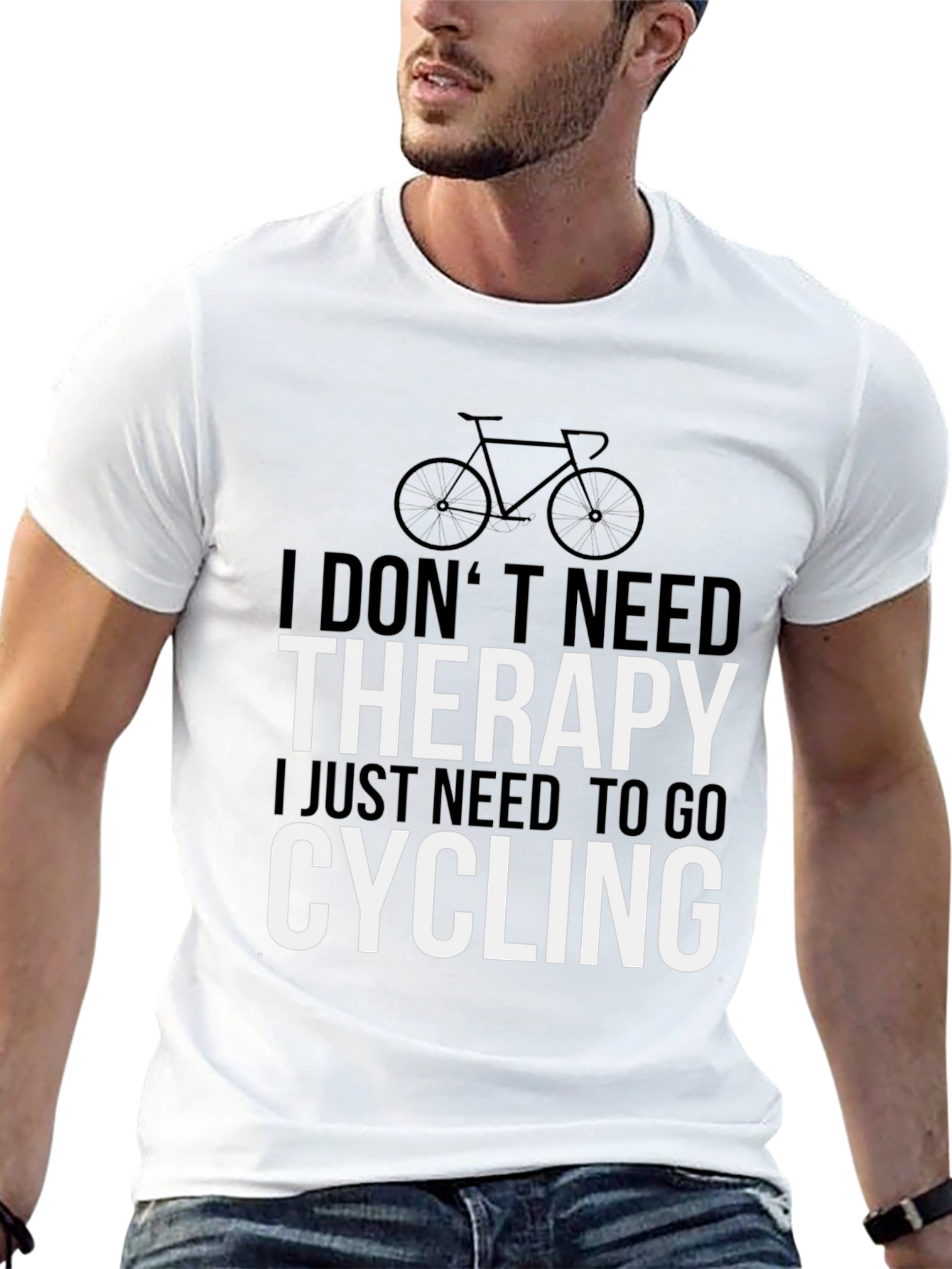 Cycling Therapy T-Shirt - Ride Your Worries Away!