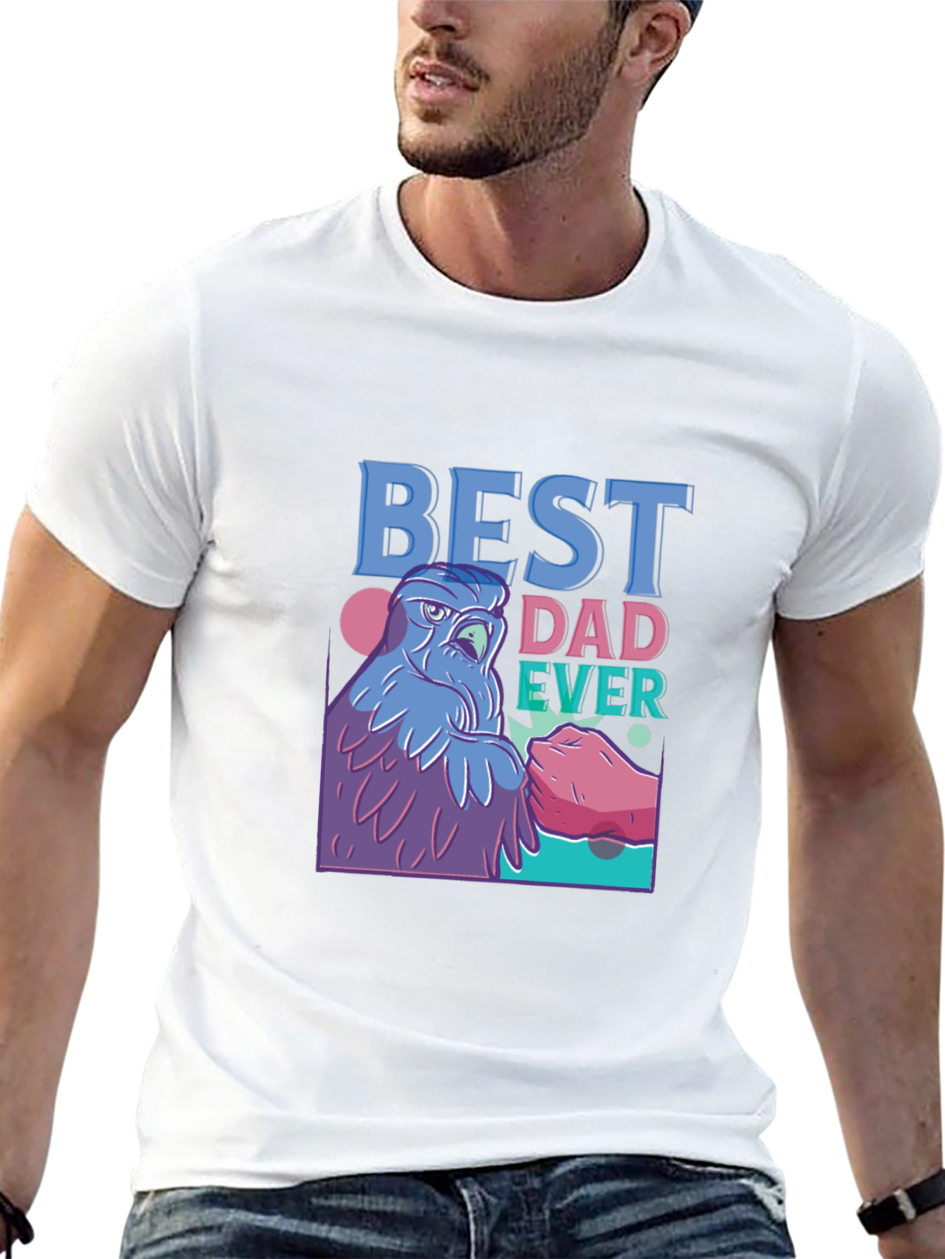 Best Dad Ever T-Shirt - Cool Eagle Design