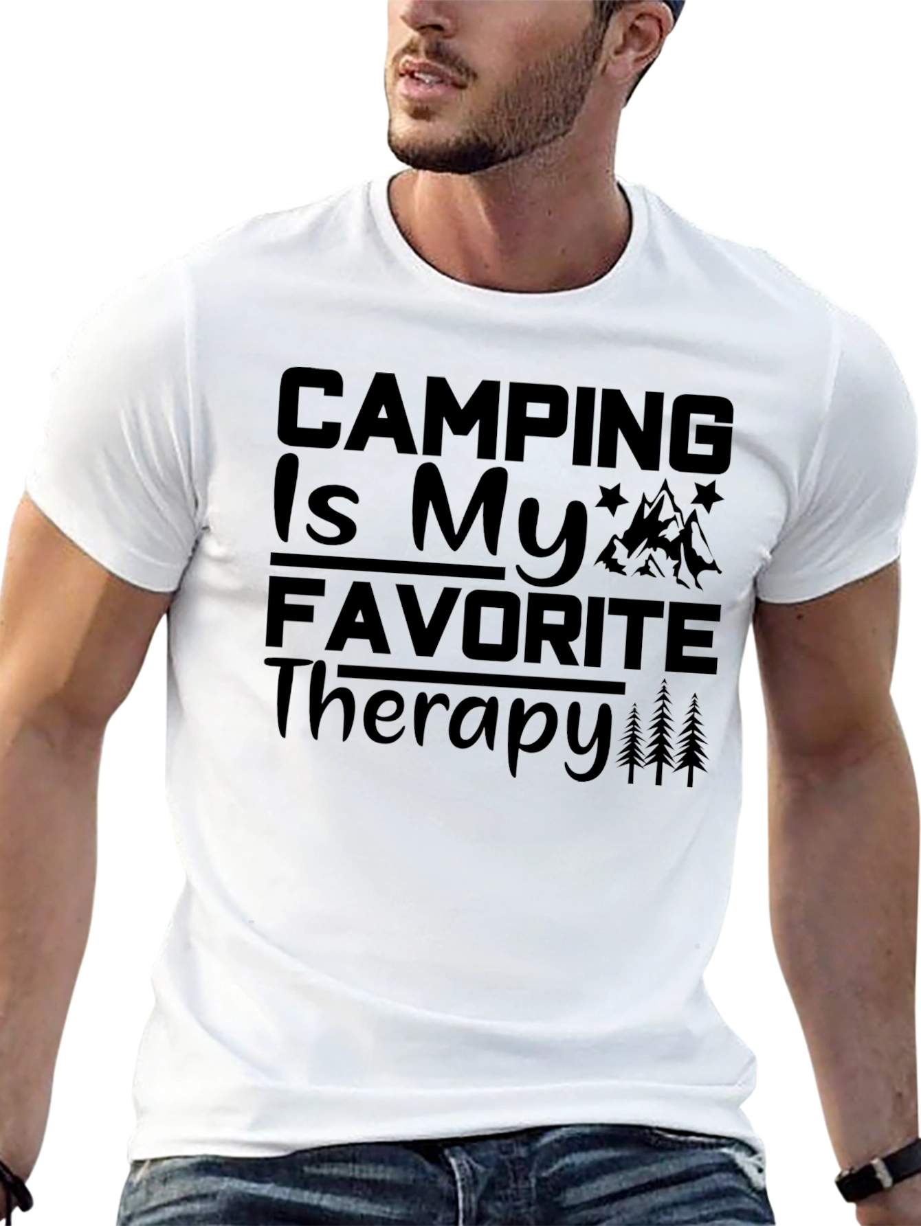 Camping Is My Favorite Therapy Graphic Tee