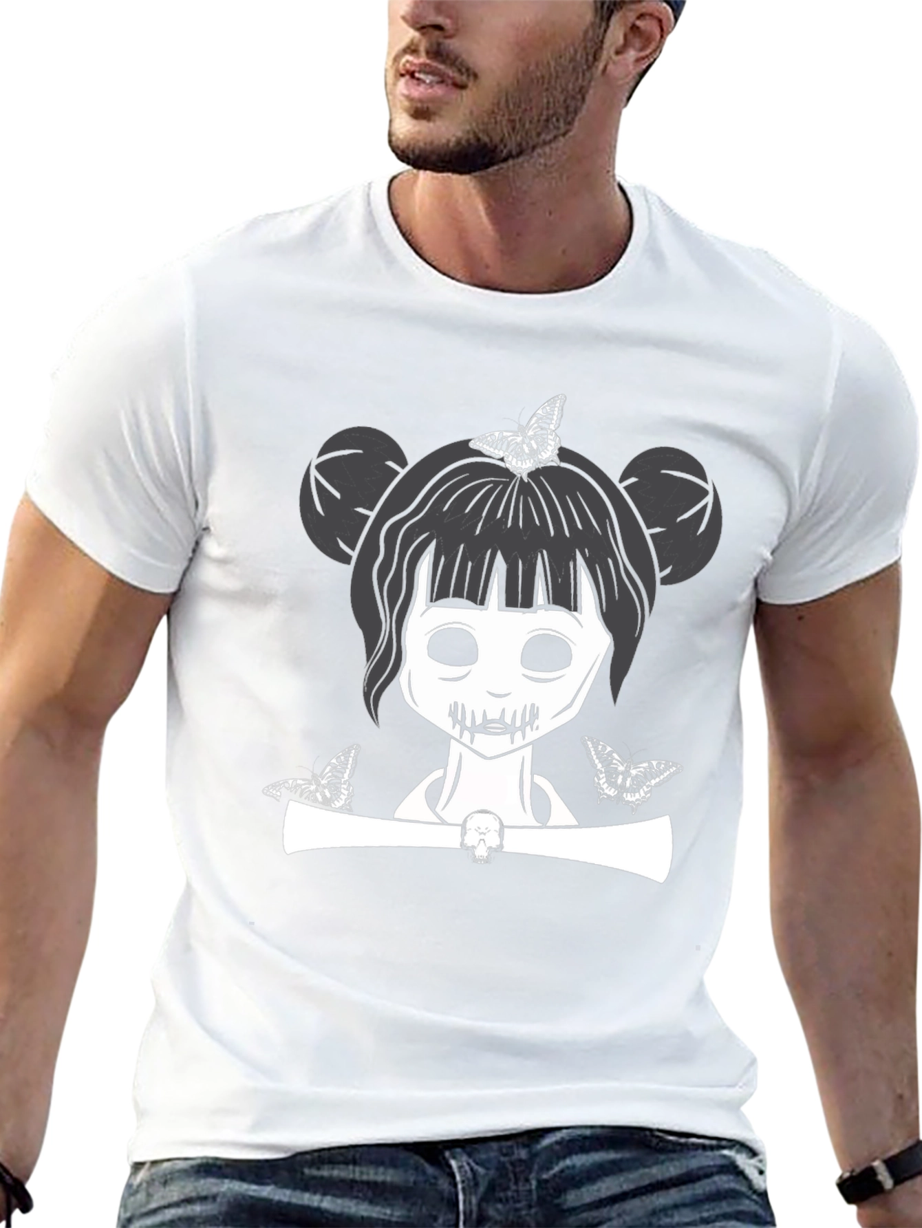 Goth Girl Butterfly T-Shirt - Unisex Graphic Tee