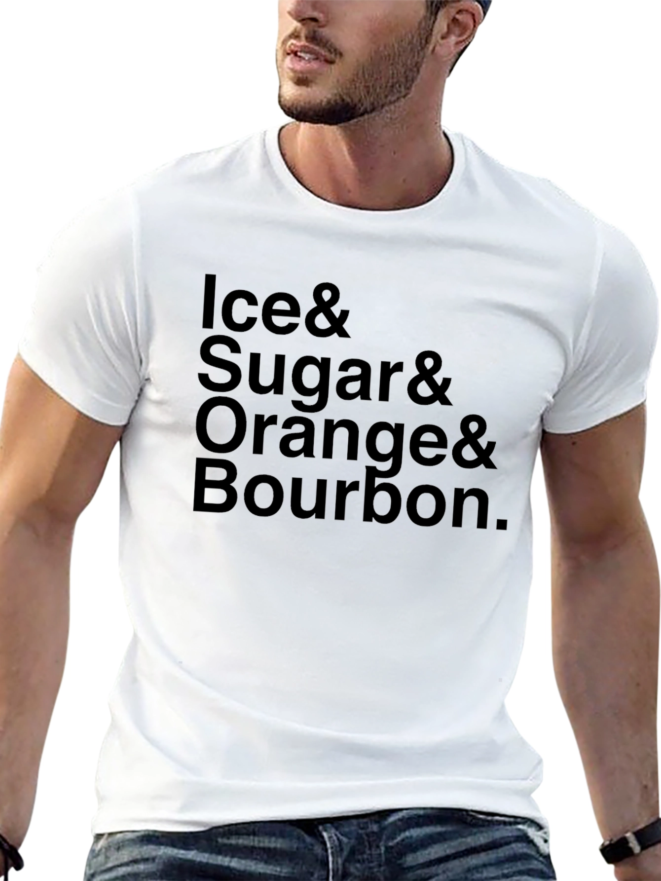 Ice Sugar Orange Bourbon Cocktail T-Shirt