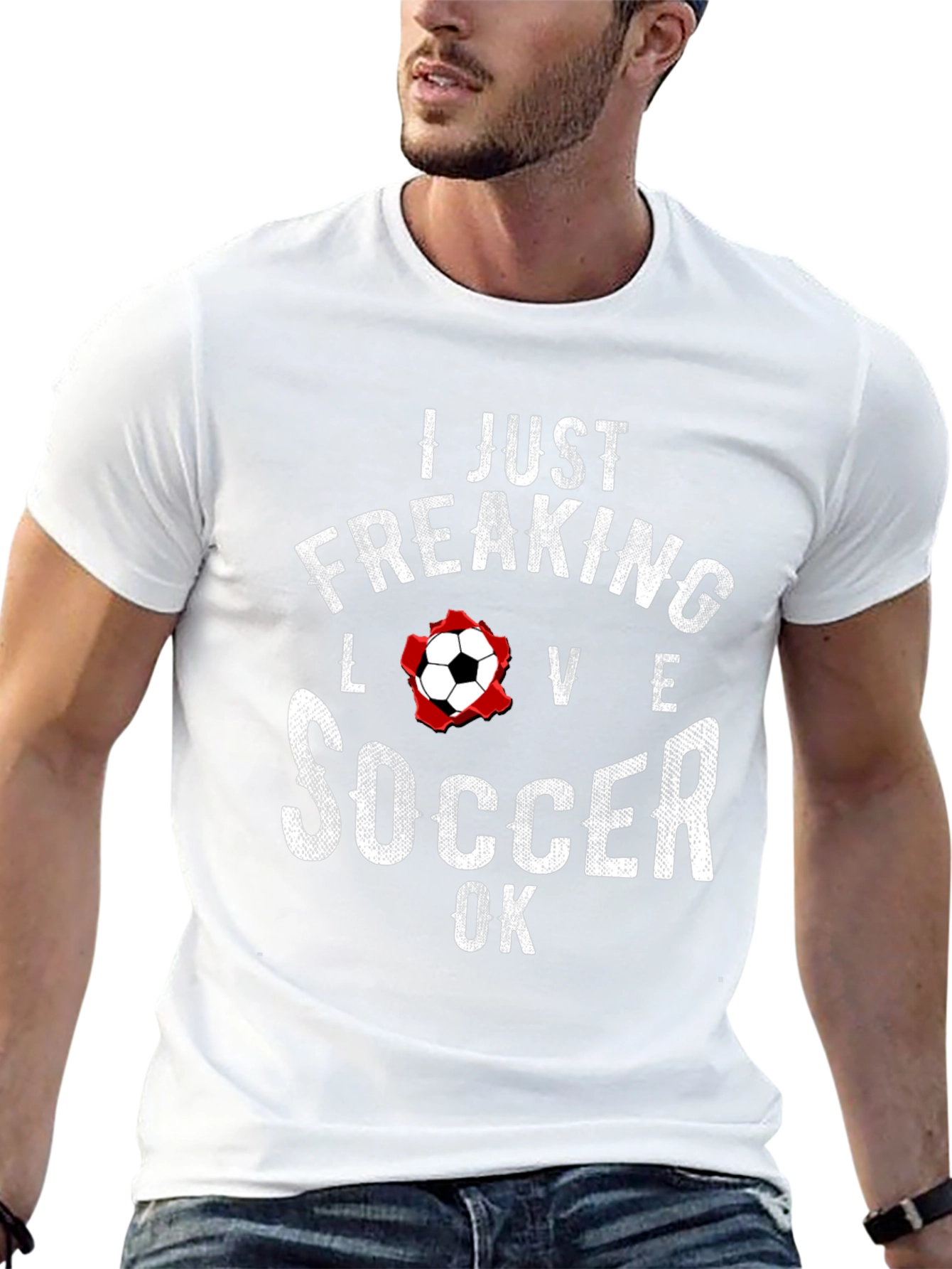 I Just Freaking Love Soccer T-Shirt - Black