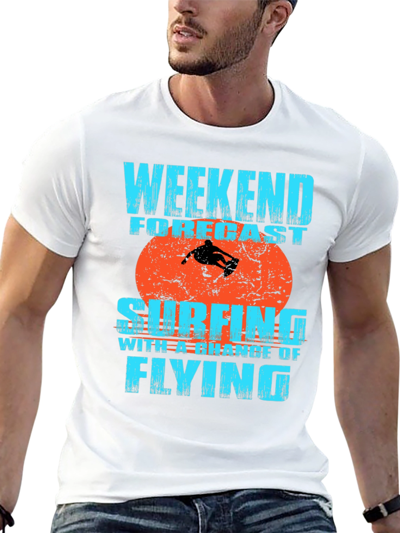 Weekend Forecast Surfing Graphic T-Shirt