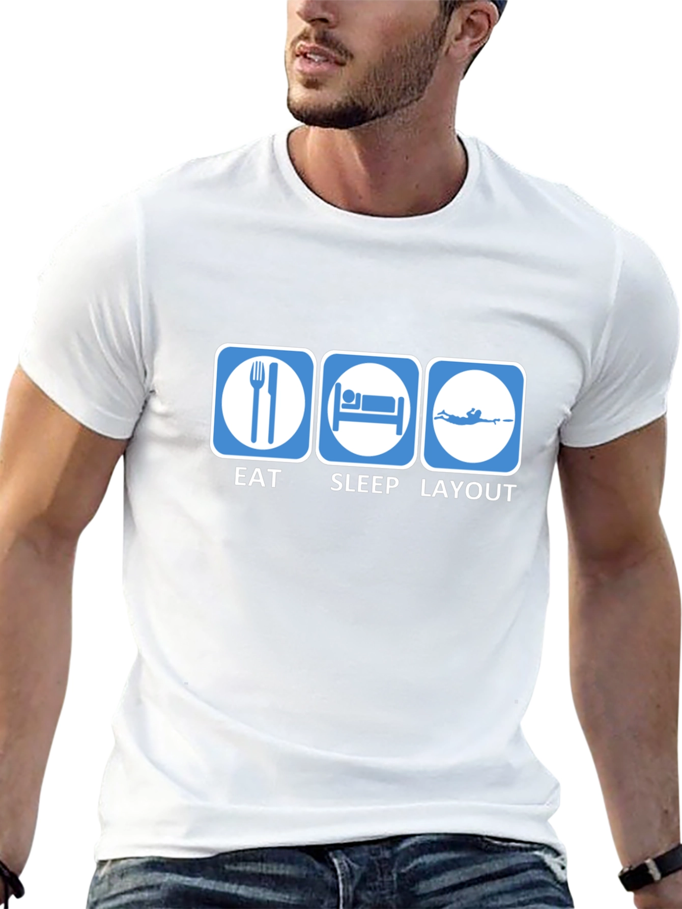 Eat Sleep Layout T-Shirt | Funny Scuba Diving Tee