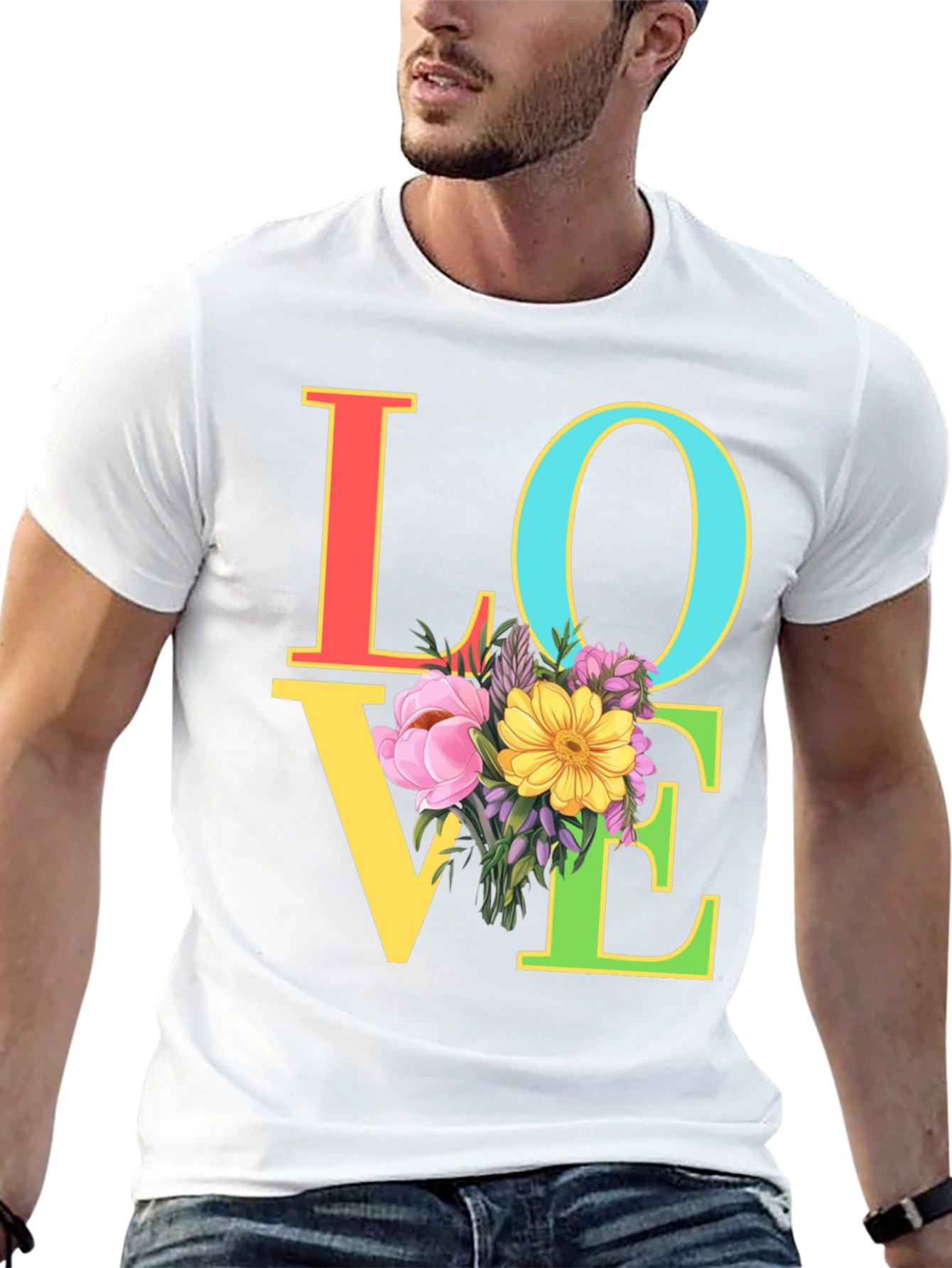 Floral LOVE Graphic Tee - Unisex