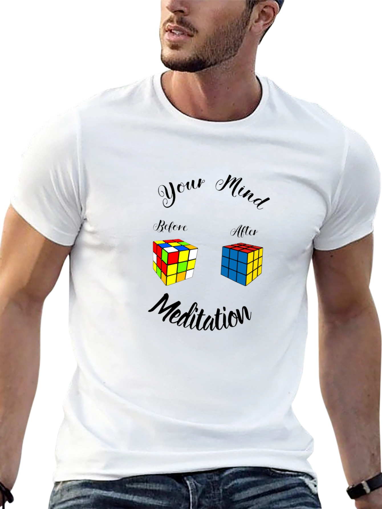 Mind Meditation Rubiks Cube T-Shirt