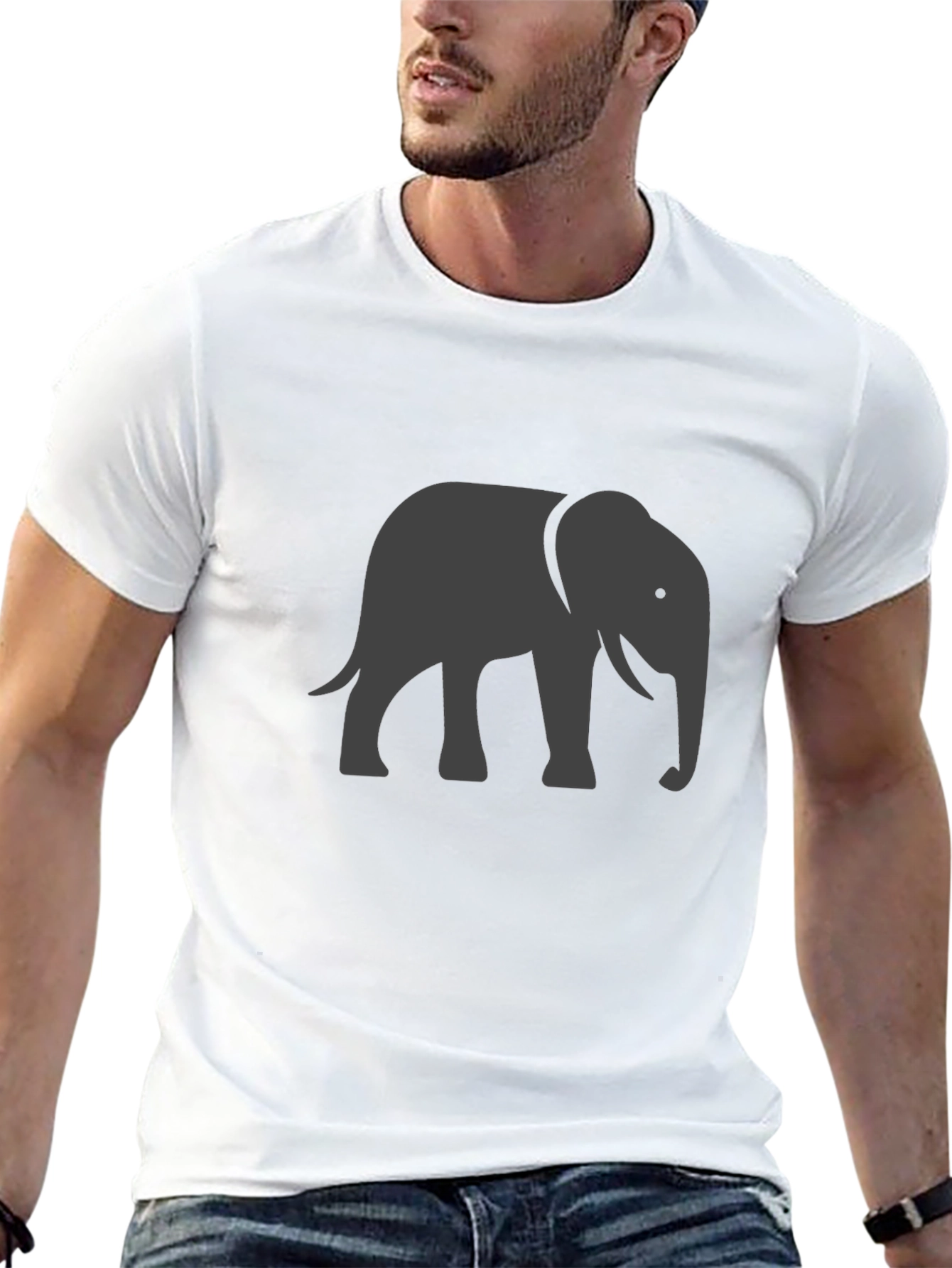 Black Elephant Graphic Tee - Casual Comfort