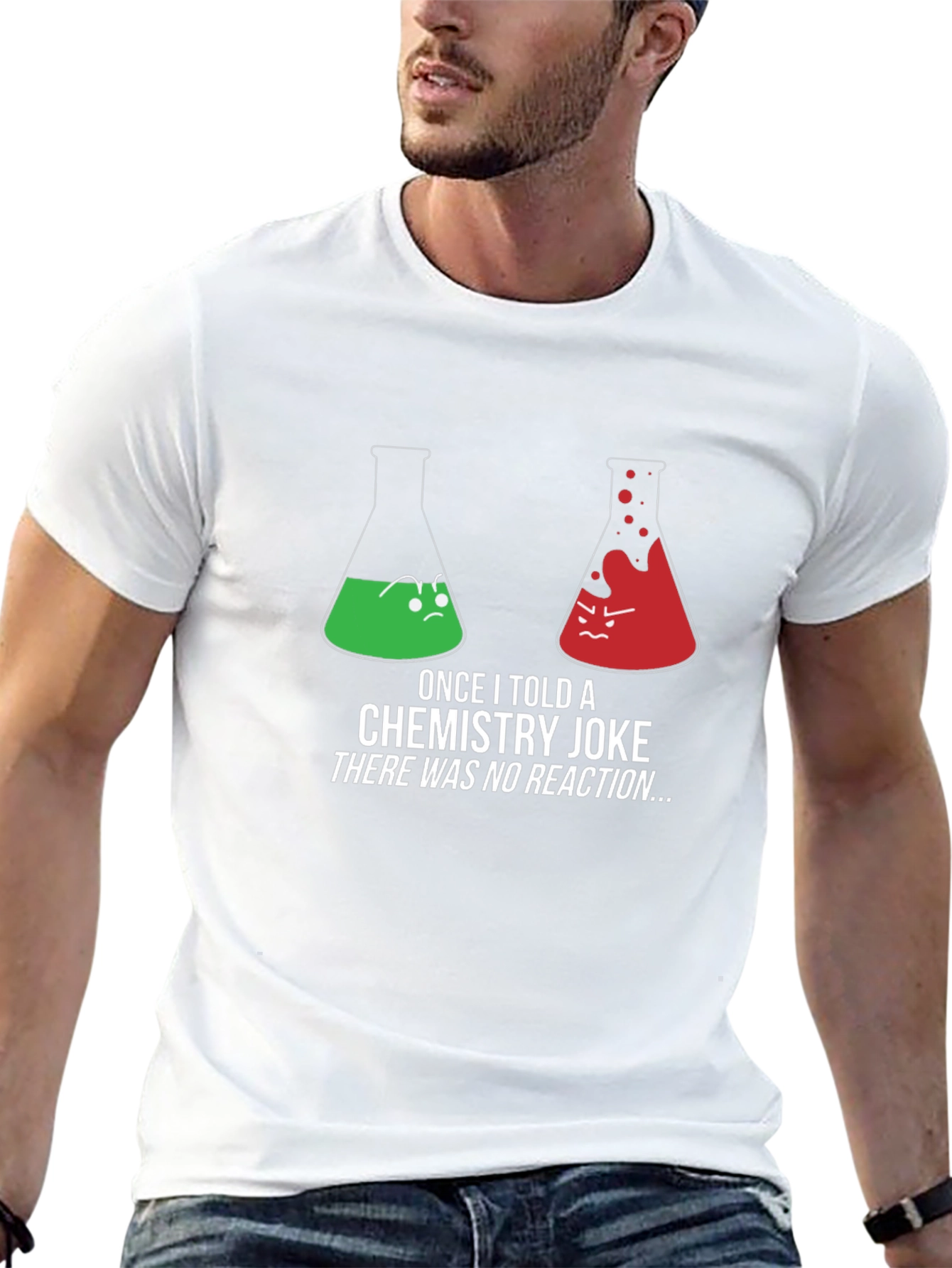 Funny Chemistry Joke T-Shirt - No Reaction