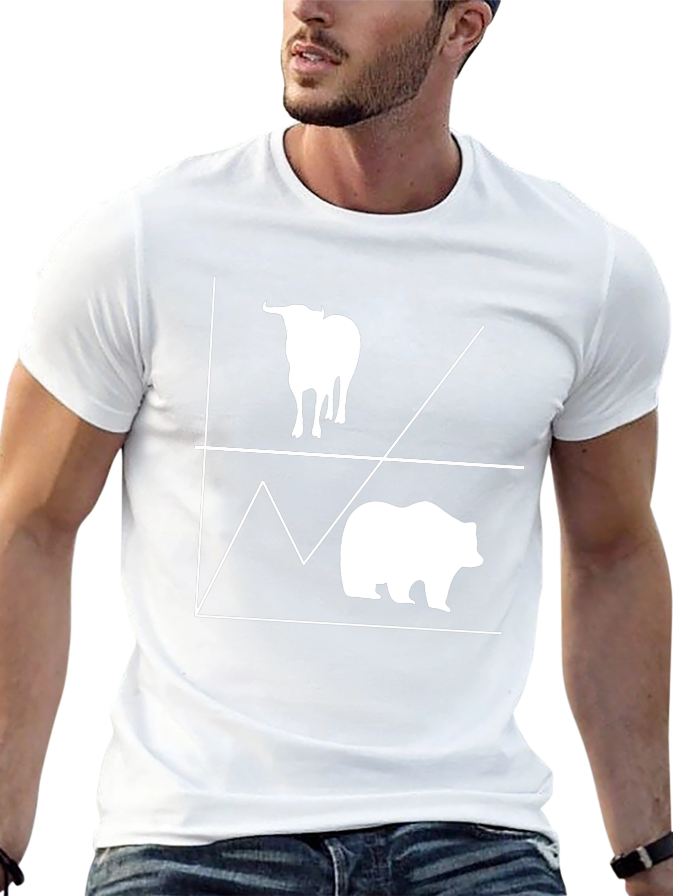 Bull and Bear Stock Market Graphic Tee