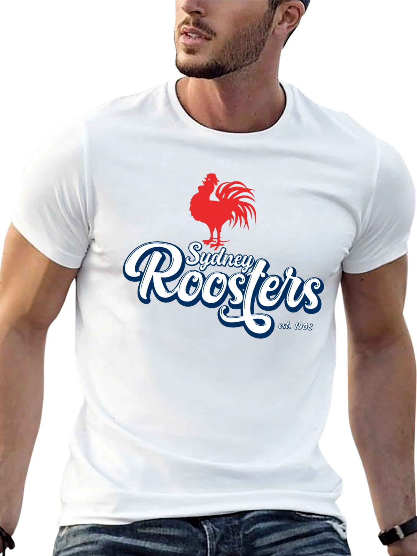 Sydney Roosters T-Shirt - Black NRL Supporter Tee