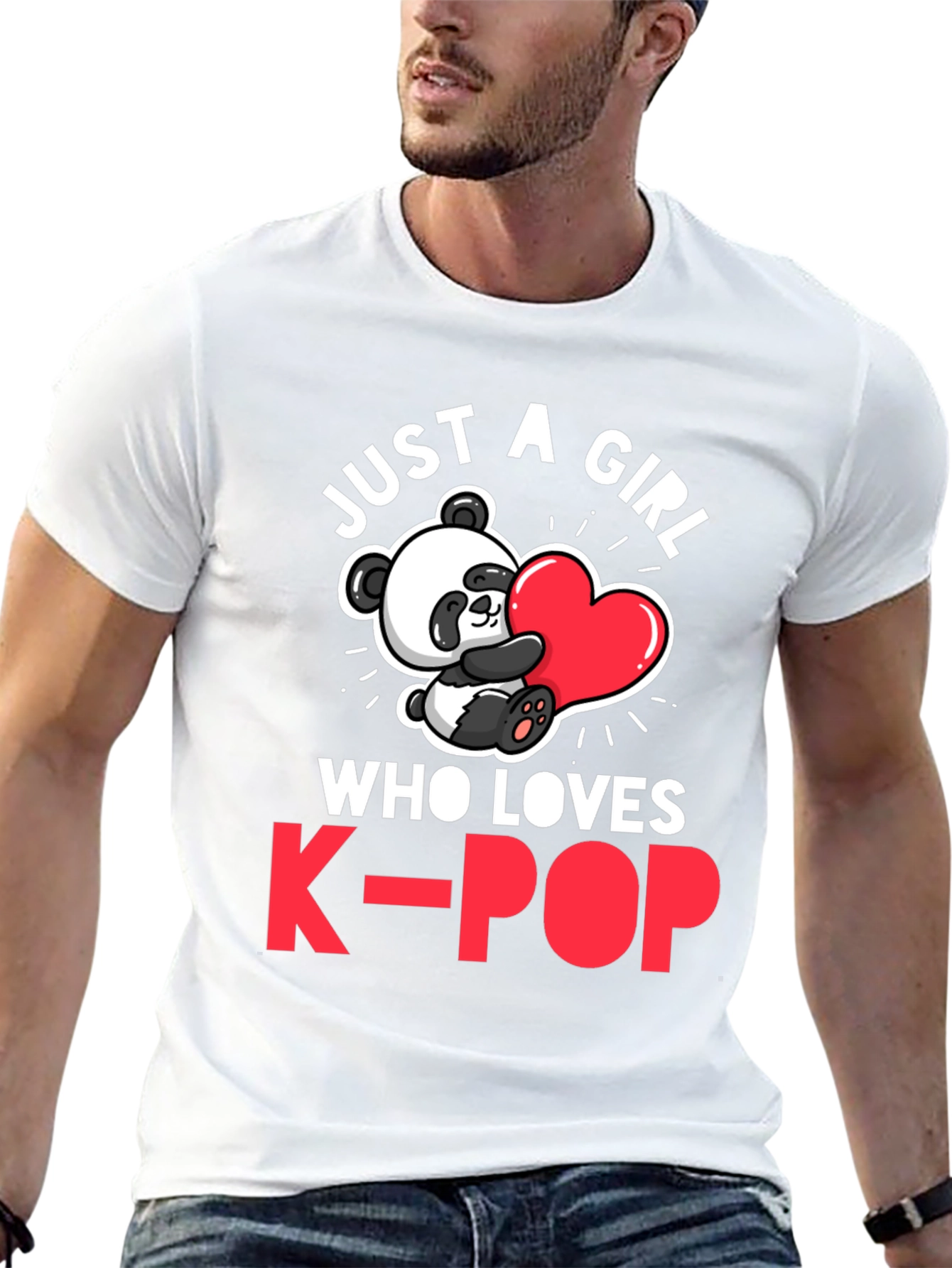 Just a Girl Who Loves K-Pop Panda T-Shirt