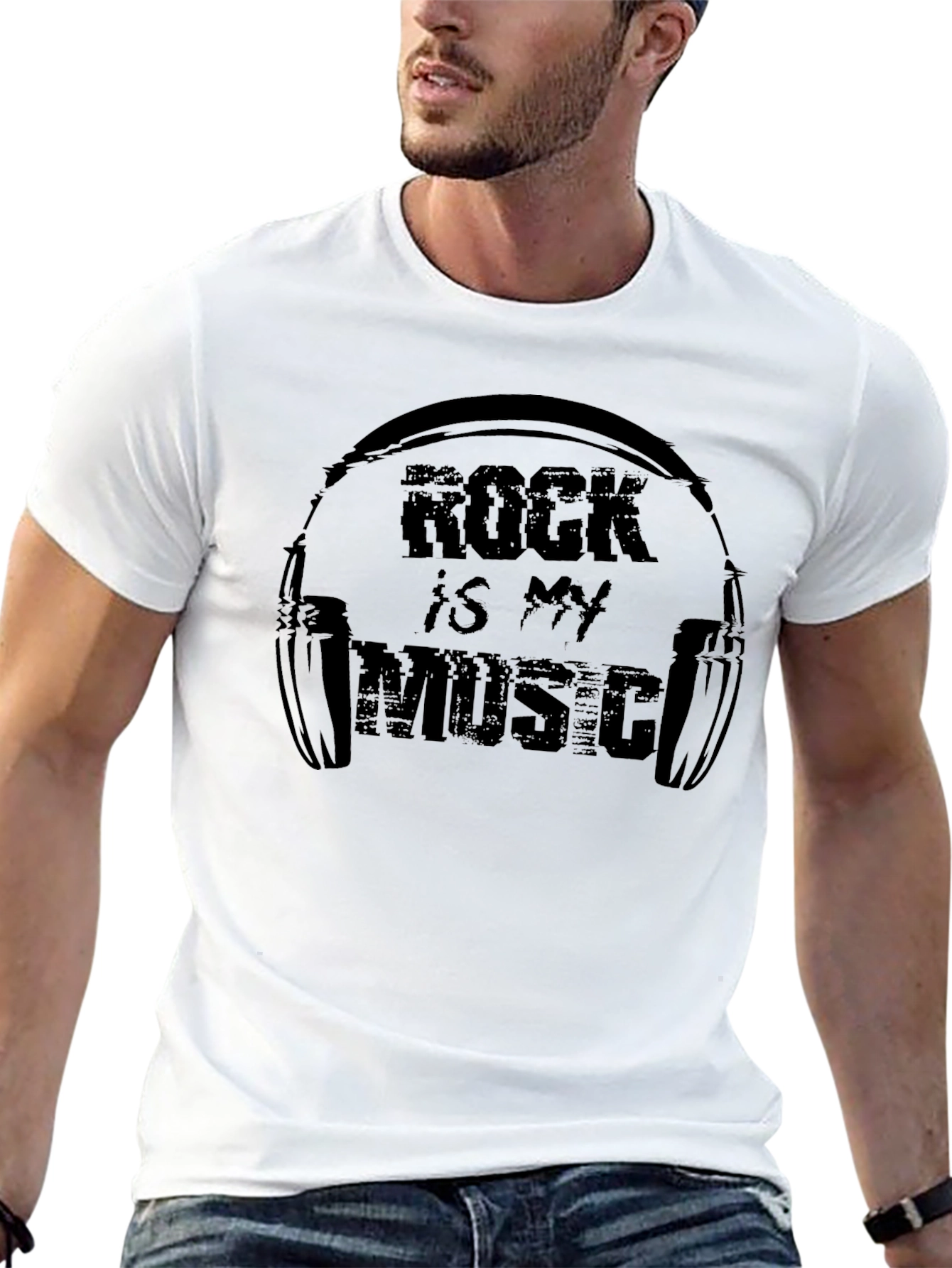Rock is My Music Graphic Print T-Shirt