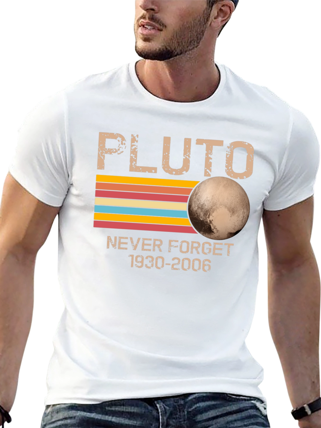 Retro Pluto Never Forget Graphic T-Shirt